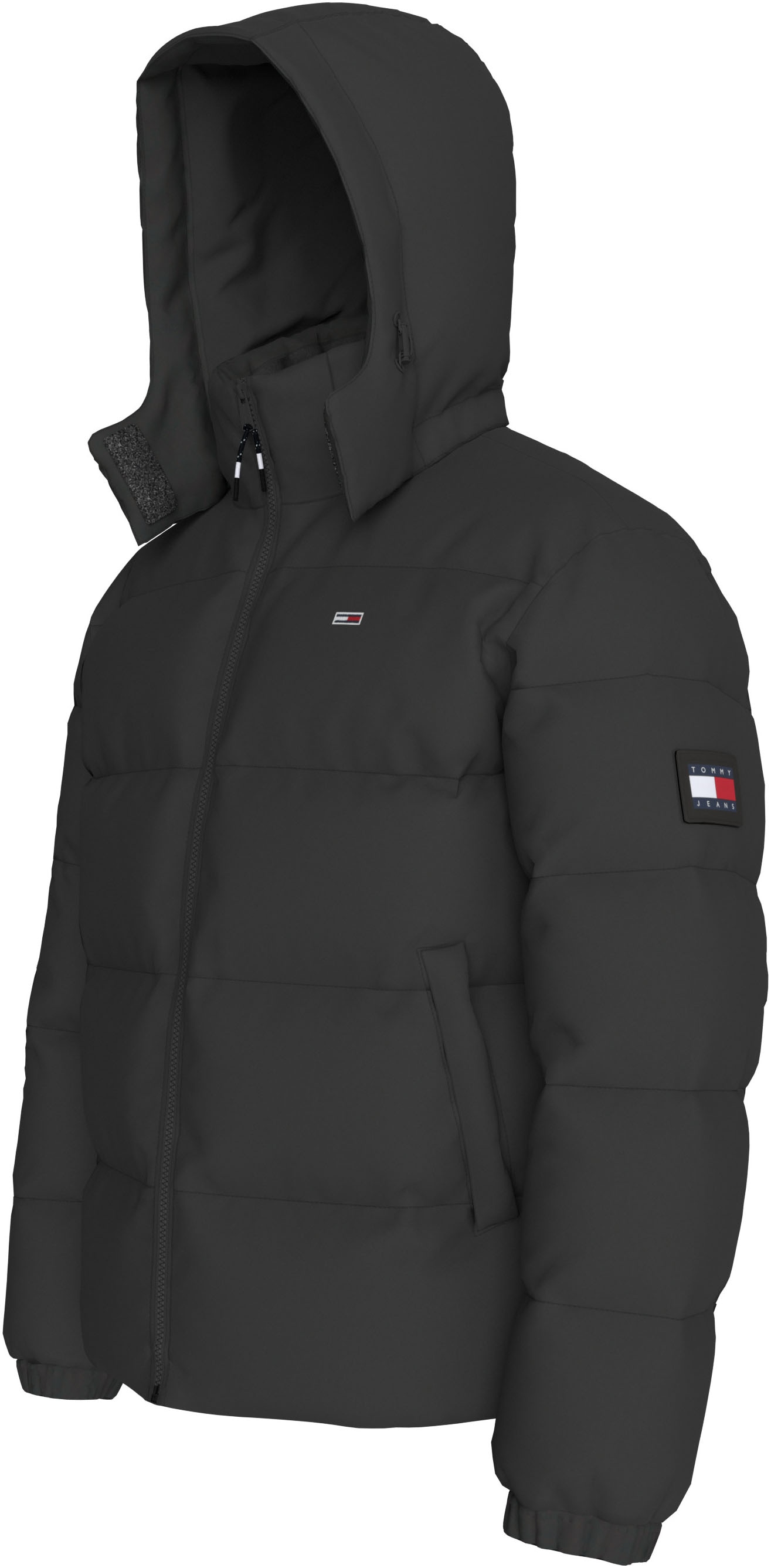 Tommy Jeans Steppjacke »TJM ESSENTIAL PUFFER JACKET«, mit Kapuze, mit Logoschriftzug in der Kapuze