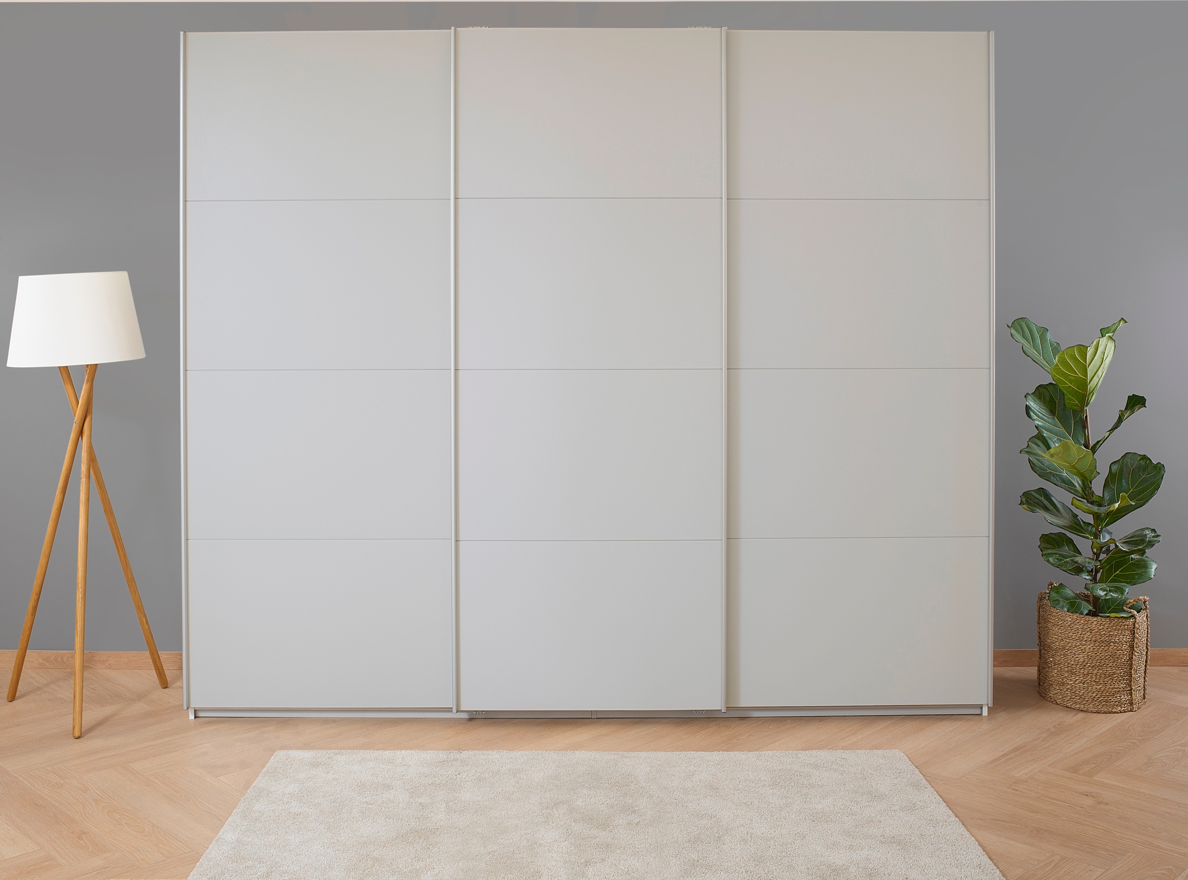 rauch Schwebetürenschrank »Kleiderschrank Schrank Garderobe KOLUNA mit Dekor-Front«, inkl. 2 Innenschubladen sowie extra Einlegeböden MADE IN GERMANY