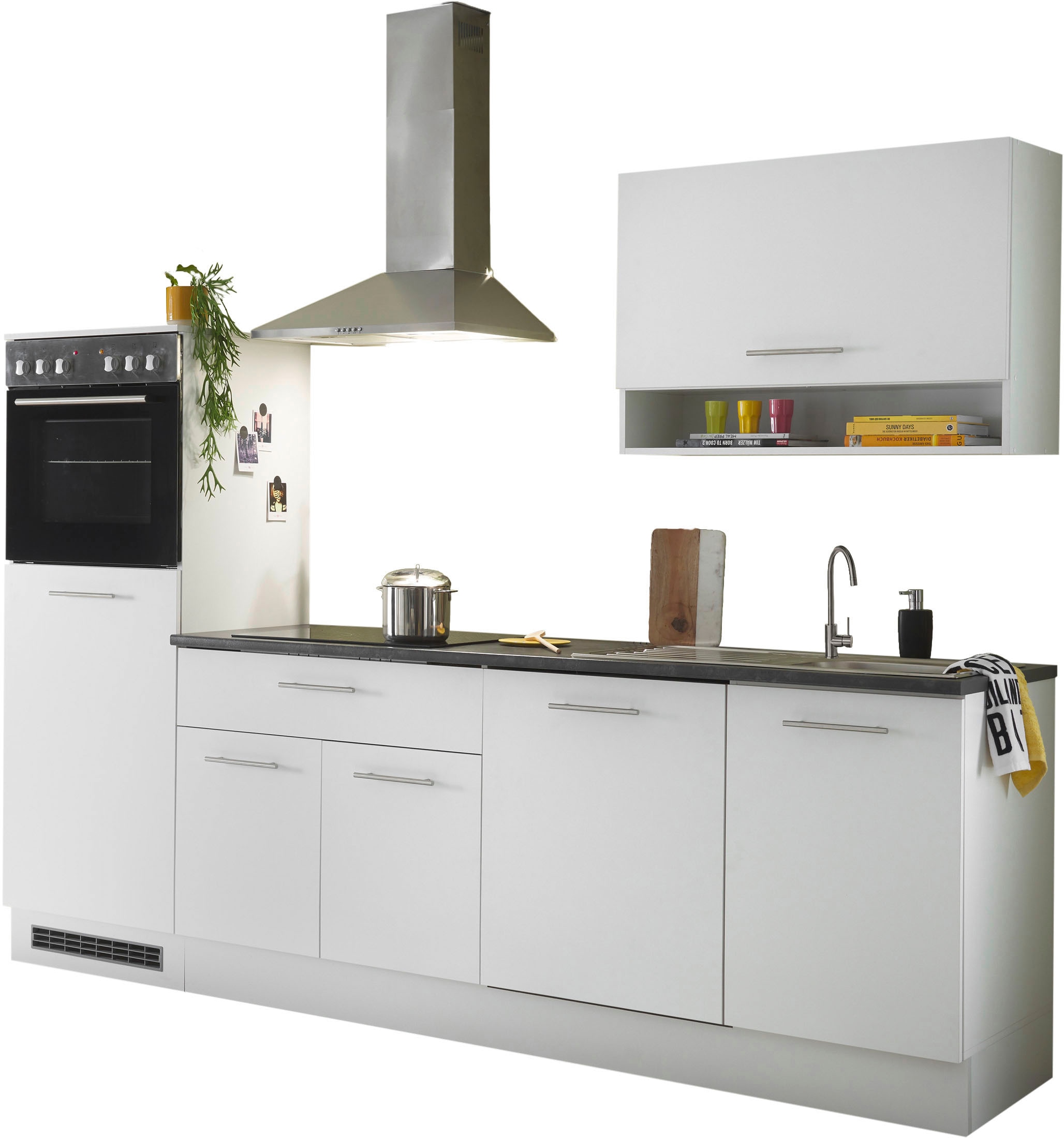 BASIC by Balculina Küchenzeile »Eddi« Breite 260 cm, wahlweise mit E-Geräten