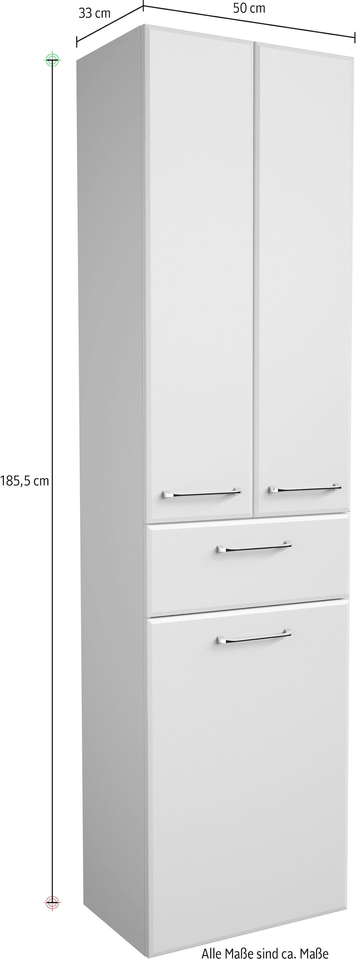 Saphir Badmöbel-Set »Quickset 341 6-teilig, Waschbeckenunterschrank und LED-Spiegelschrank« Set, 6 Stk. tlg.