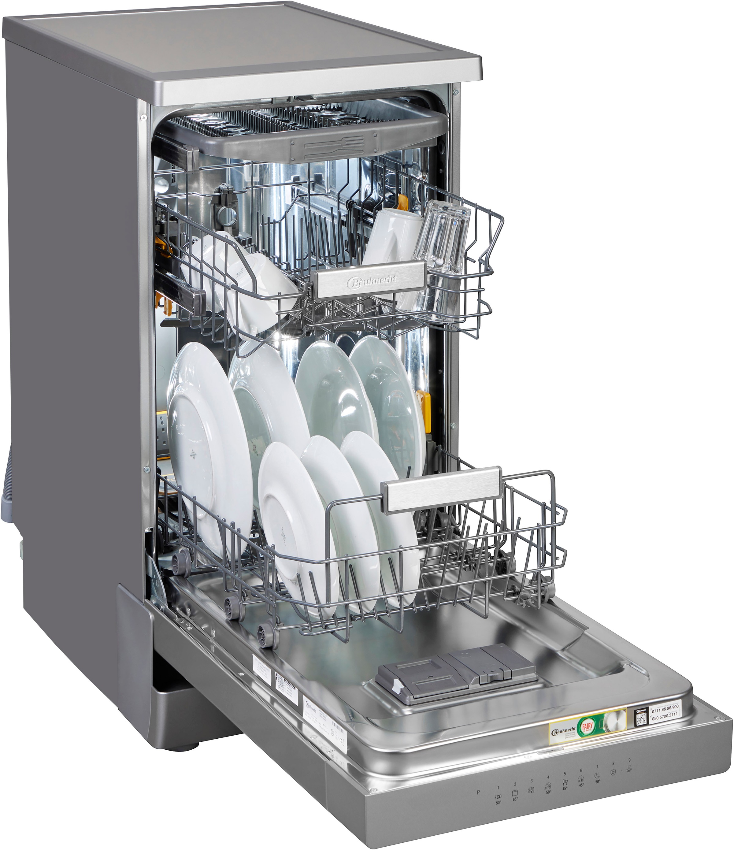 BAUKNECHT Standgeschirrspüler »BK6FB10BS7A0X«, 10 Maßgedecke, ActiveDry