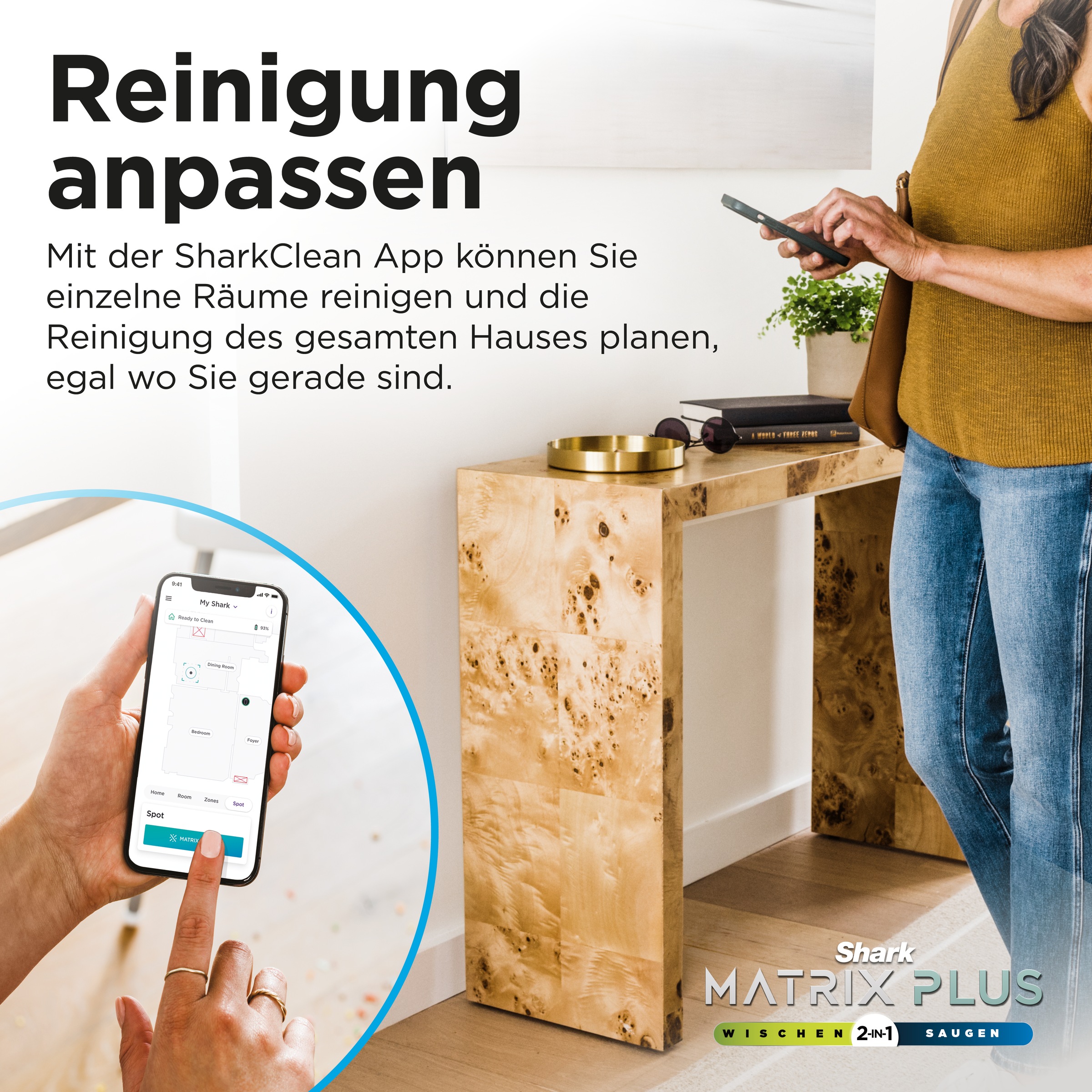 Shark Nass-Trocken-Saugroboter »RV2620WDEU«, Matrix Plus 2-in-1 Wischen & Saugen