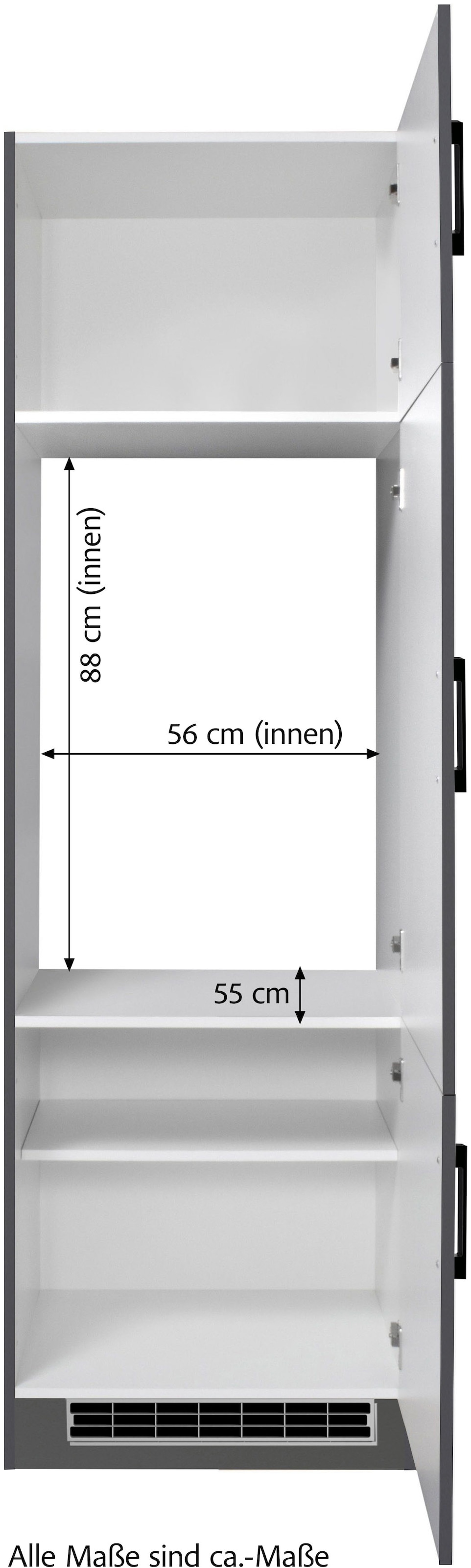 KOCHSTATION Kühlumbauschrank »KS-Toronto, Höhe 200 cm«