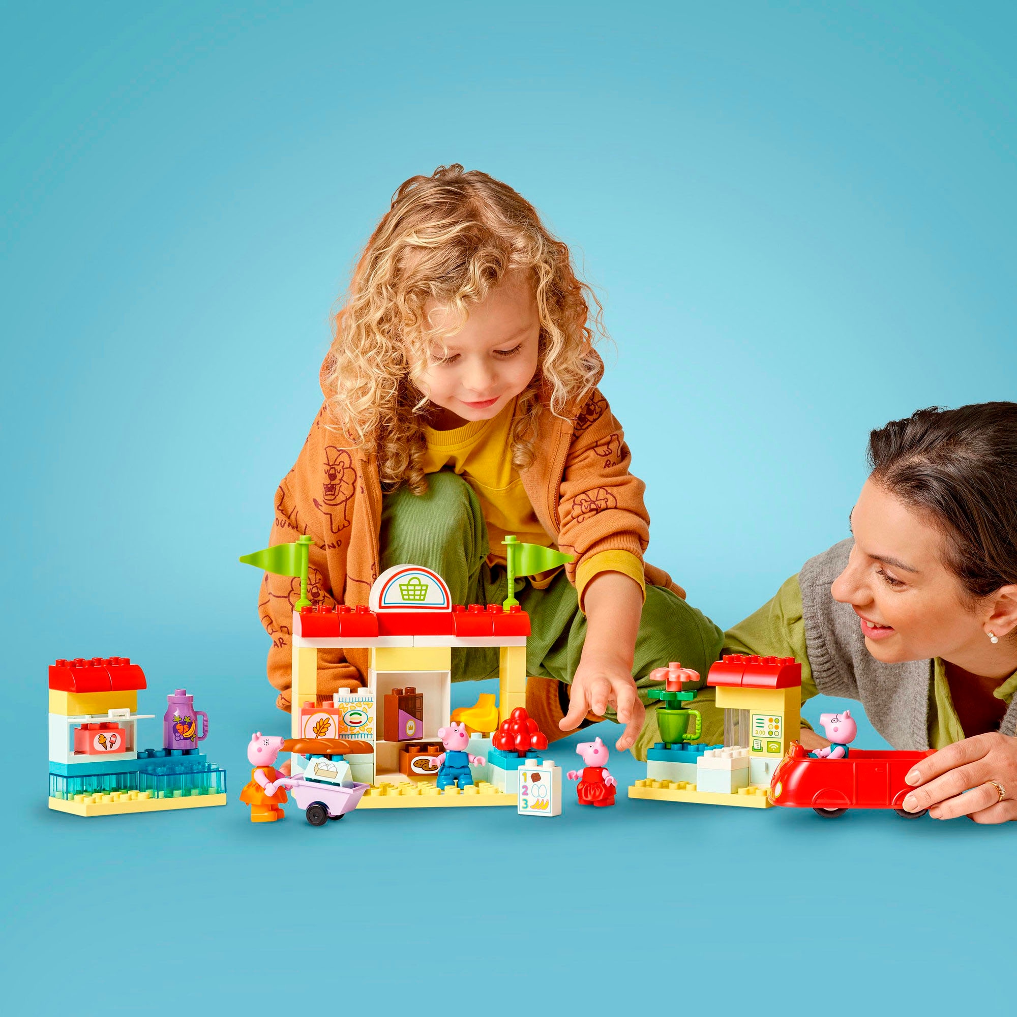 LEGO® Konstruktionsspielsteine »Peppas Supermarkt (10434), LEGO DUPLO Peppa Pig«, (70 St.), Made in Europe