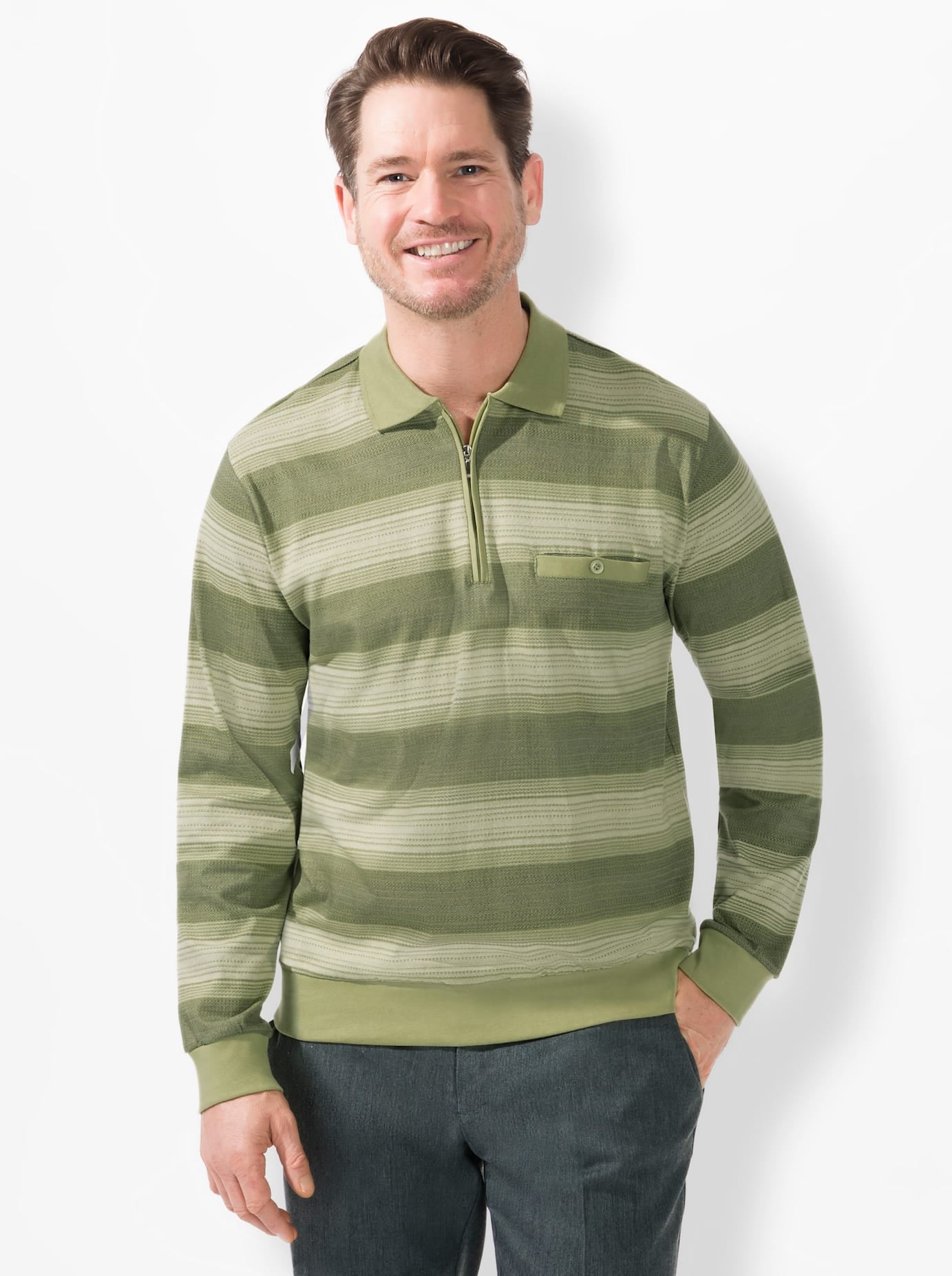 Marco Donati Poloshirt »Langarm-Shirt«, (1 tlg.)
