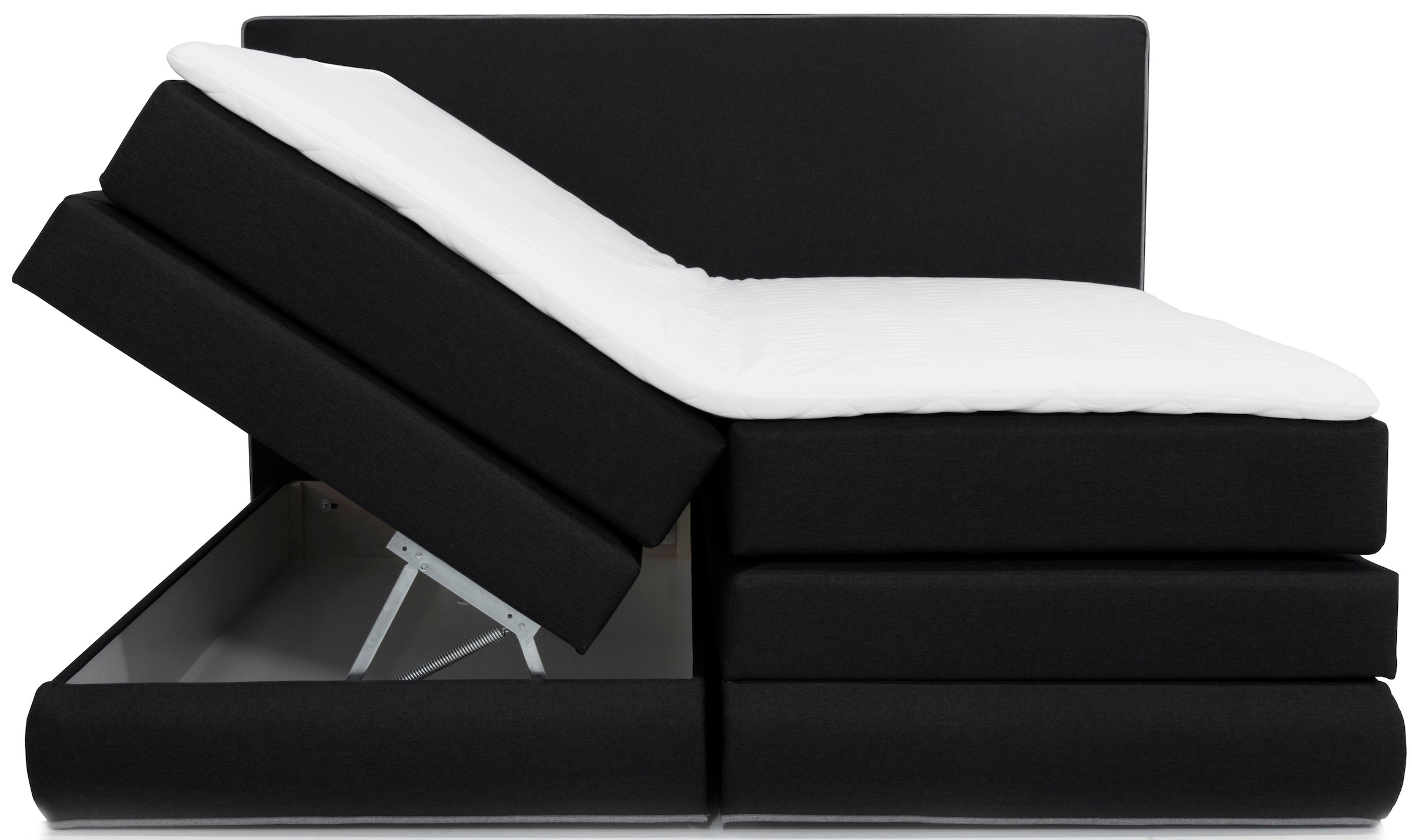 COLLECTION AB Boxspringbett »Ninoni«, inkl. Bettkasten, Topper und wahlweise mit LED-Beleuchtung, Liegefläche 180 x 200 cm
