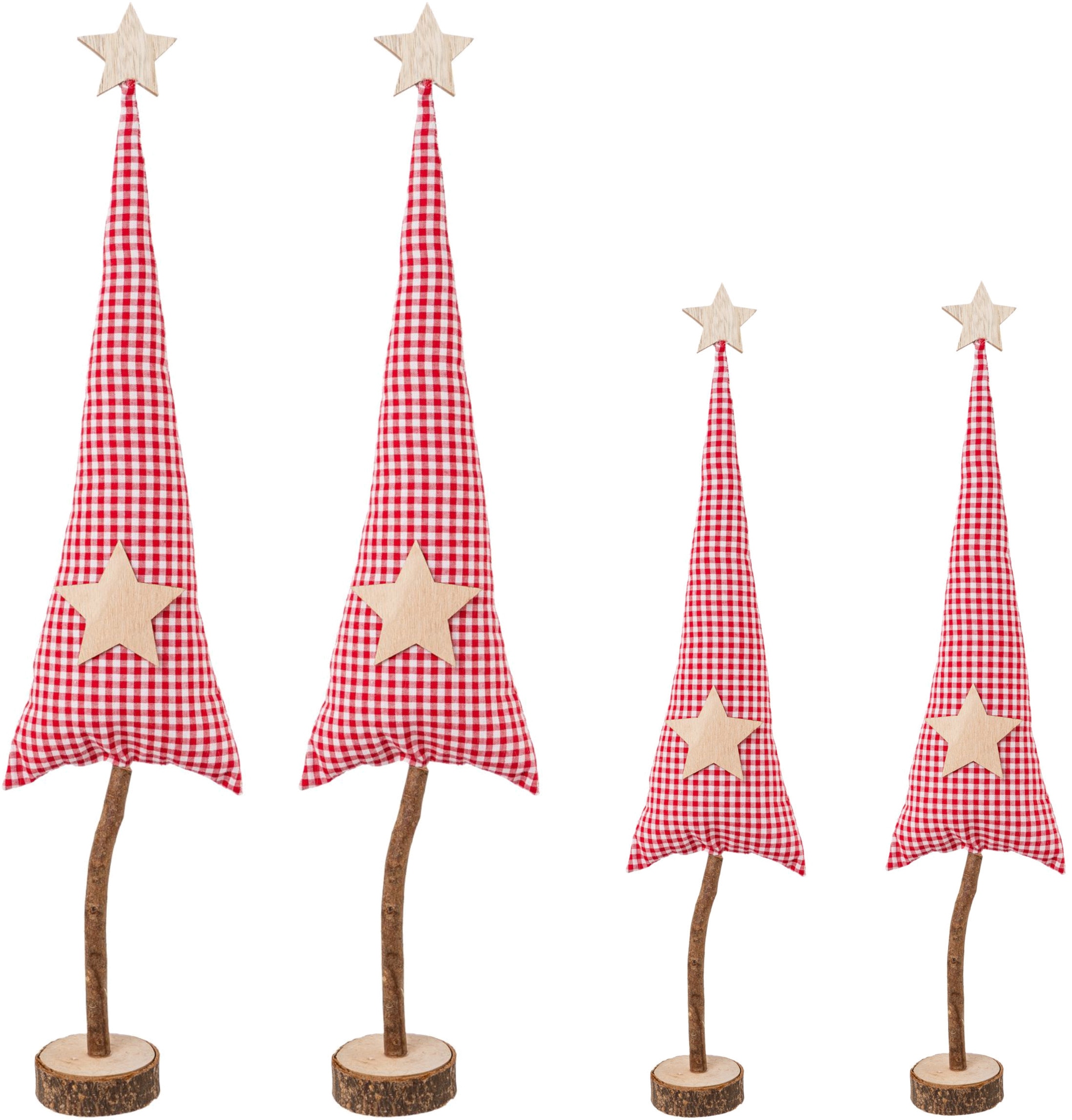 Creativ deco Dekobaum »Weihnachtsdeko rot«, cm in Größen: 30x9 bequem cm, Stoff 40x13 bestellen 2 aus