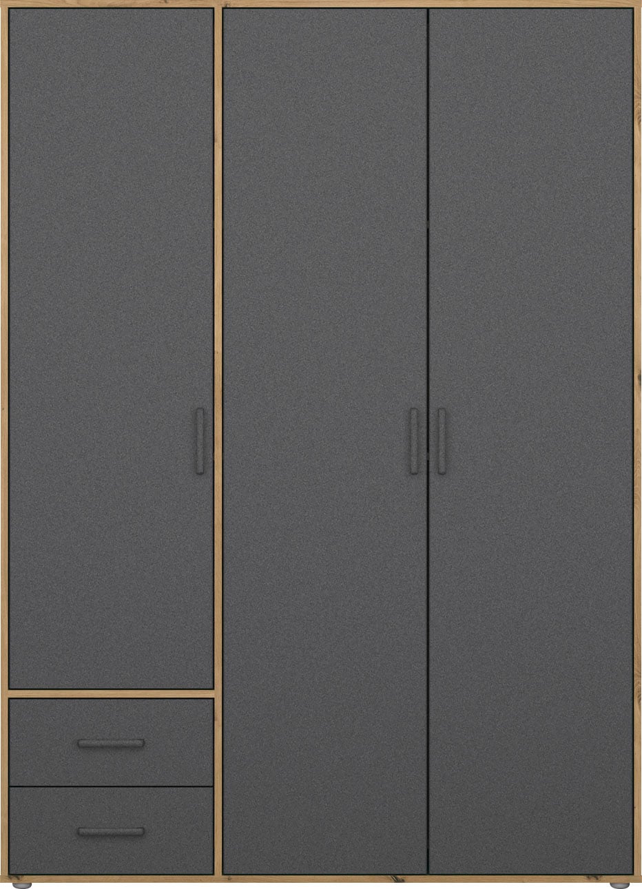 rauch Drehtürenschrank »Voyager, Kleiderschrank mit Außenschubkästen, Garderobe«, (in 3 verschiedenen Ausstattungen BASIC/CLASSIC/PREMIUM), Made in Germany