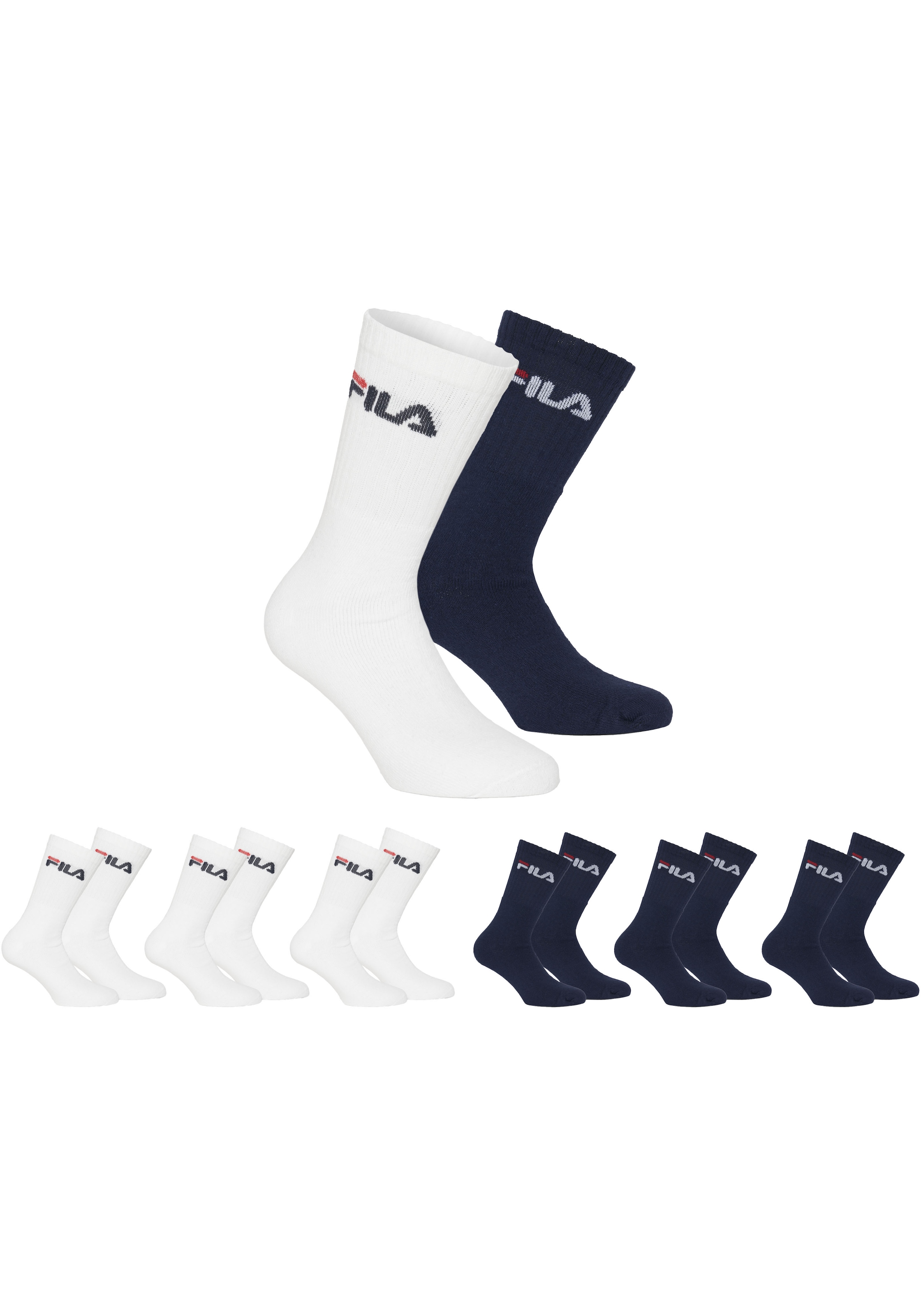 Fila Tennissocken, (6er Pack), mit eingestricktem Logo