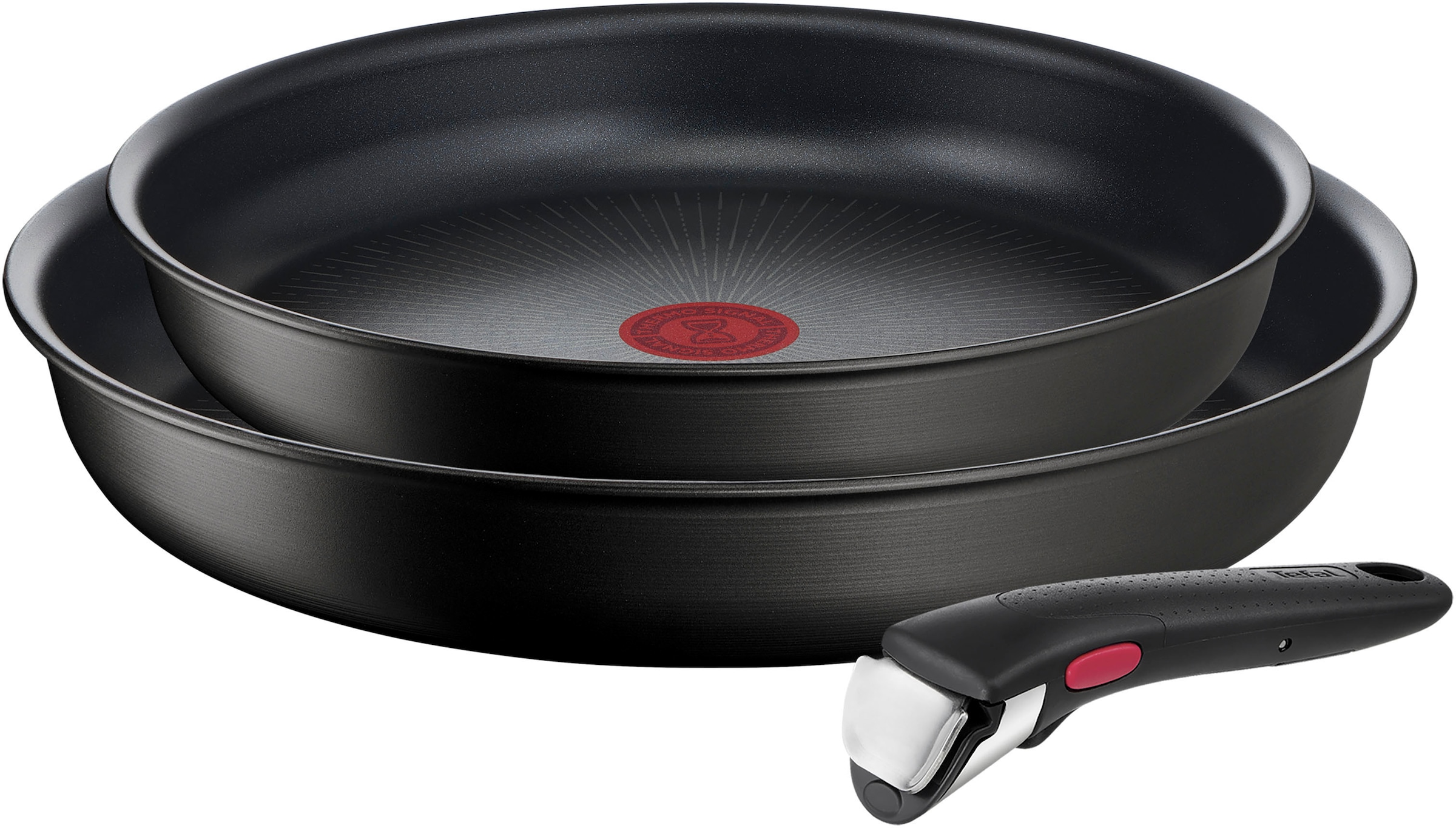 Tefal Pfannen-Set »Ingenio Unlimited«, Aluminium, (Set, 3 tlg., Tefal Ingenio Unlimited Pfannenset Ø 22, 26 cm, Griff), stapelbar, Antihaftversiegelung, Induktion, Made in France, kompakt