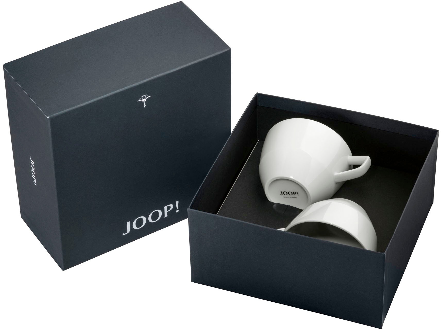 JOOP! Tasse »JOOP! SINGLE CORNFLOWER«, (Set, 2 tlg.), mit einzelner Kornblume als Dekor, 2-teilig, Made in Germany