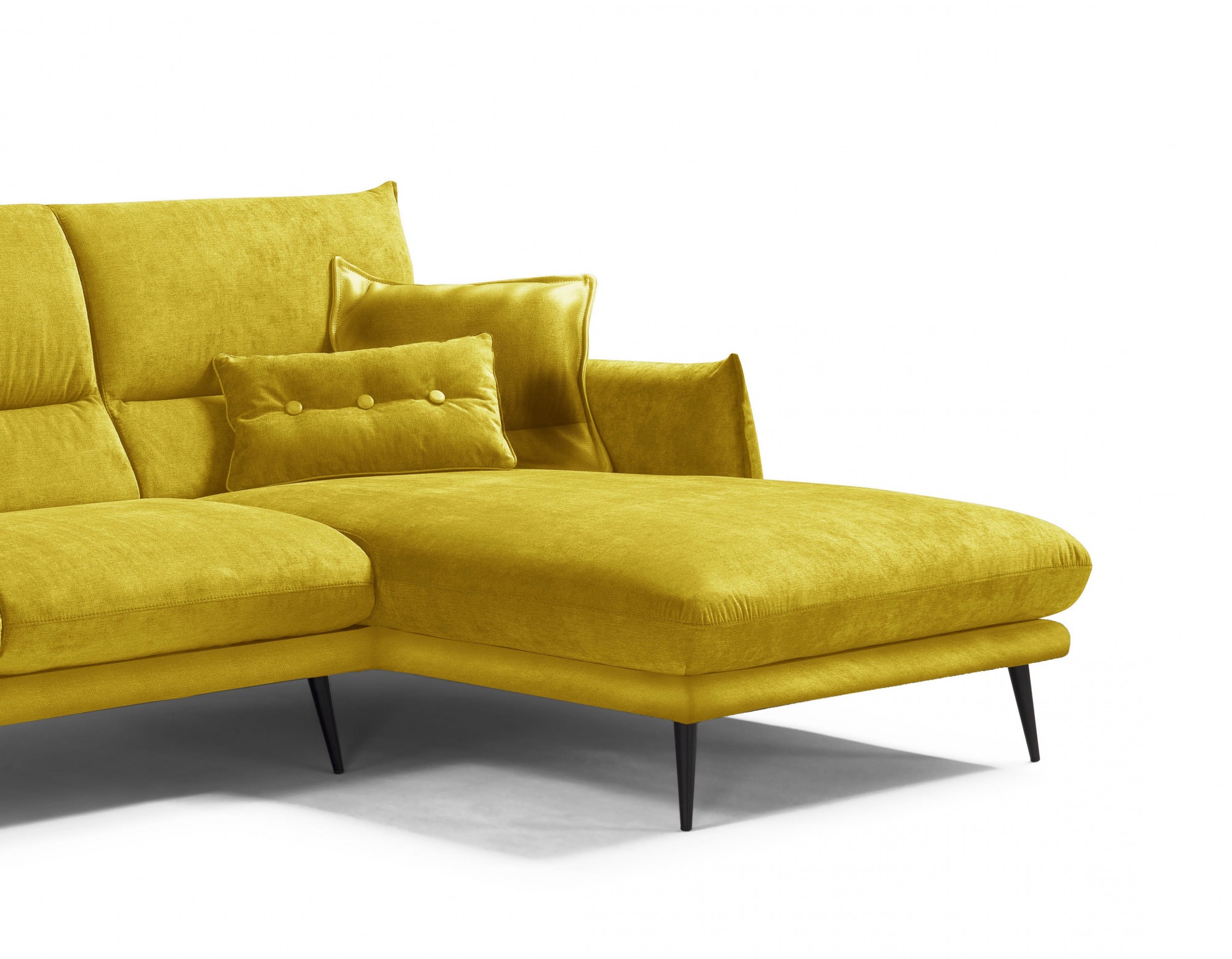 Egoitaliano Ecksofa »FUNNY, hochwertiges und aktuelles Design, bequeme Rückenlehne«, hochwertiger Sitzkomfort, L-Form