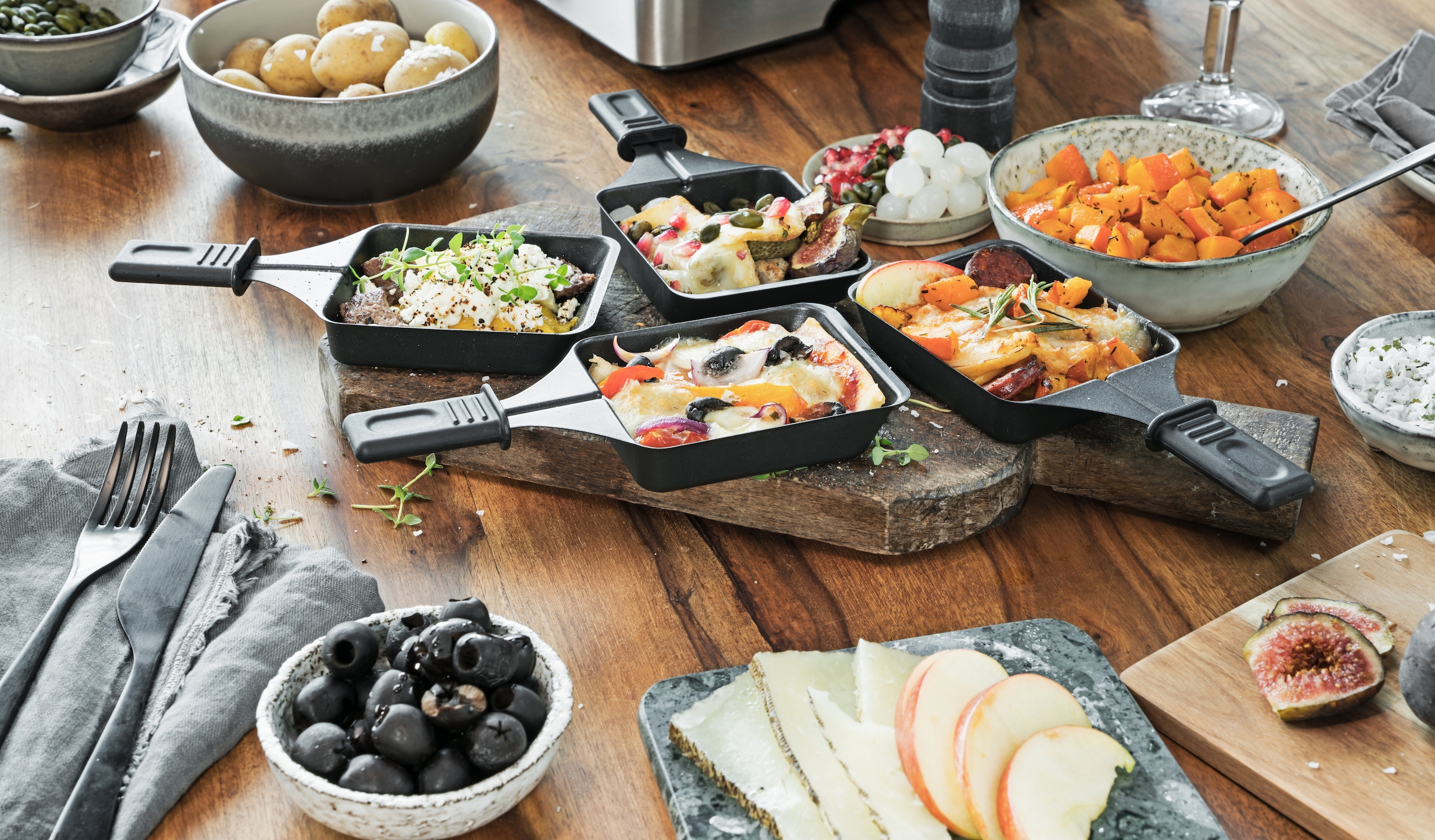 Gastroback Raclette »Raclette Grill & Pancake Station« 12 Stk. Raclettepfännchen