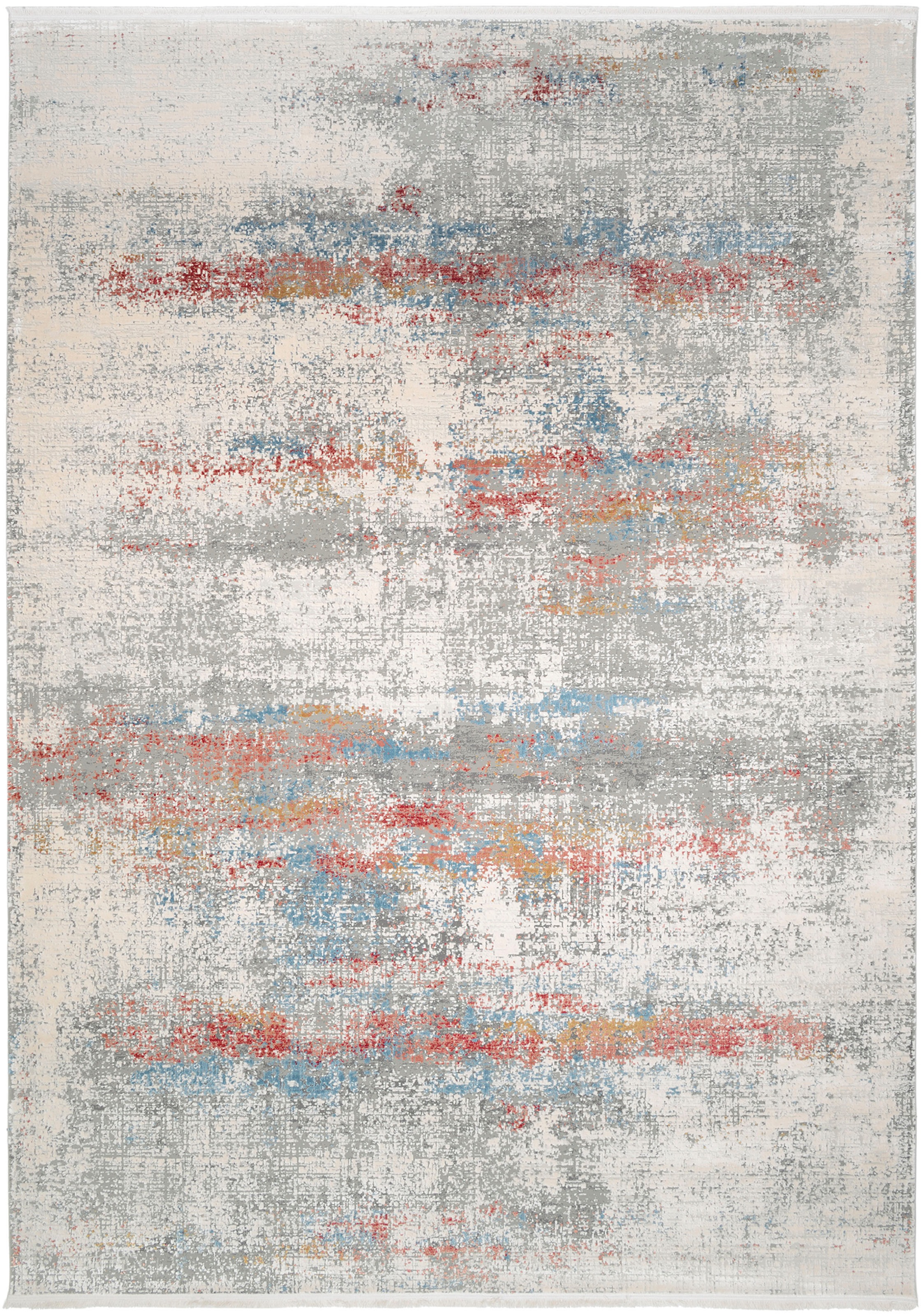 OCI DIE TEPPICHMARKE Teppich »ILLUMINATION LENOR« rechteckig 8 mm Höhe Glanz Viskose, mit Fransen, Hoch Tief Struktur, Vintage, Wohnzimmer