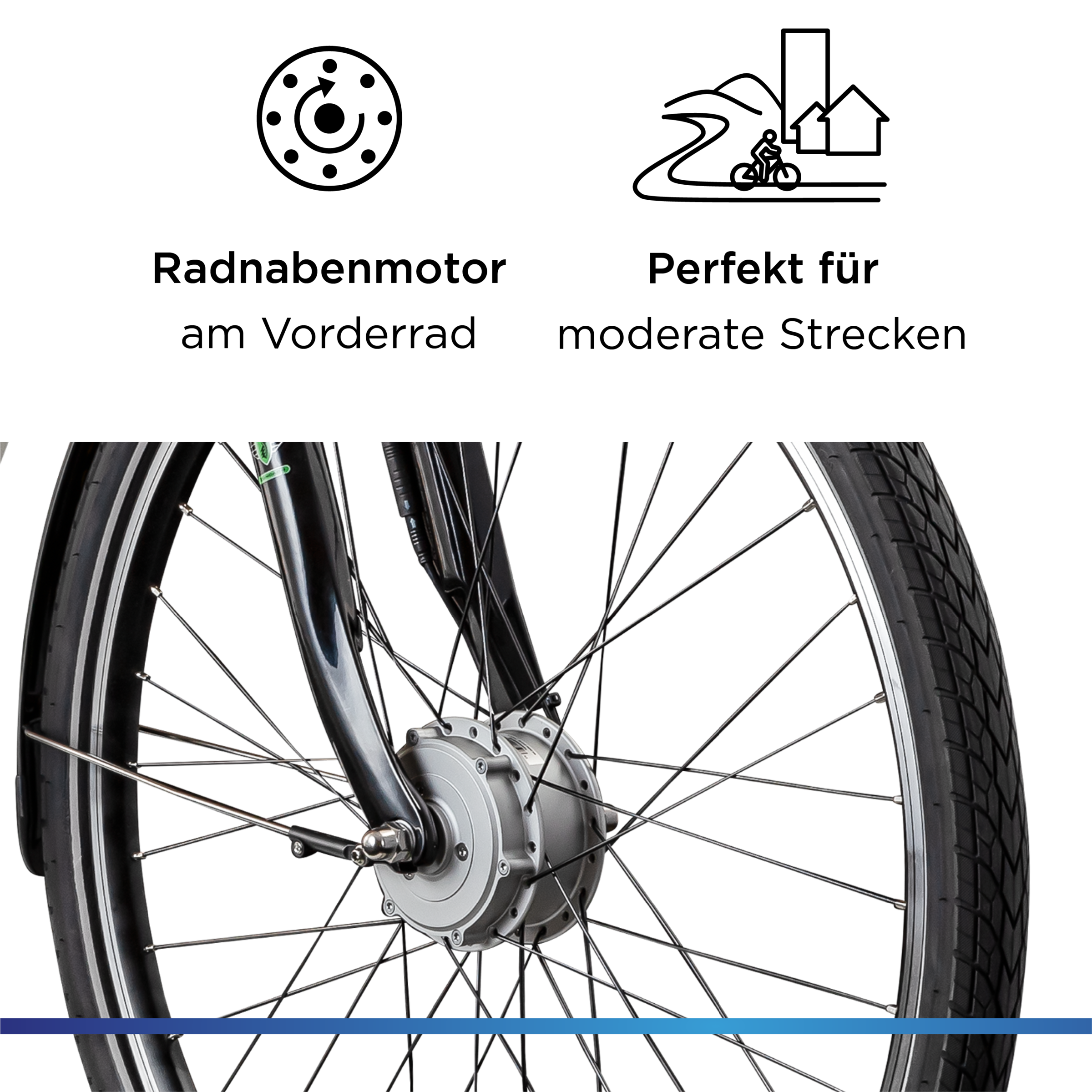 Zündapp »Z517« 7 Gang Shimano Nabenschaltung Frontmotor 250 W mit großem Frontkorb,  Pedelec, Elektrofahrrad für Damen u. Herren