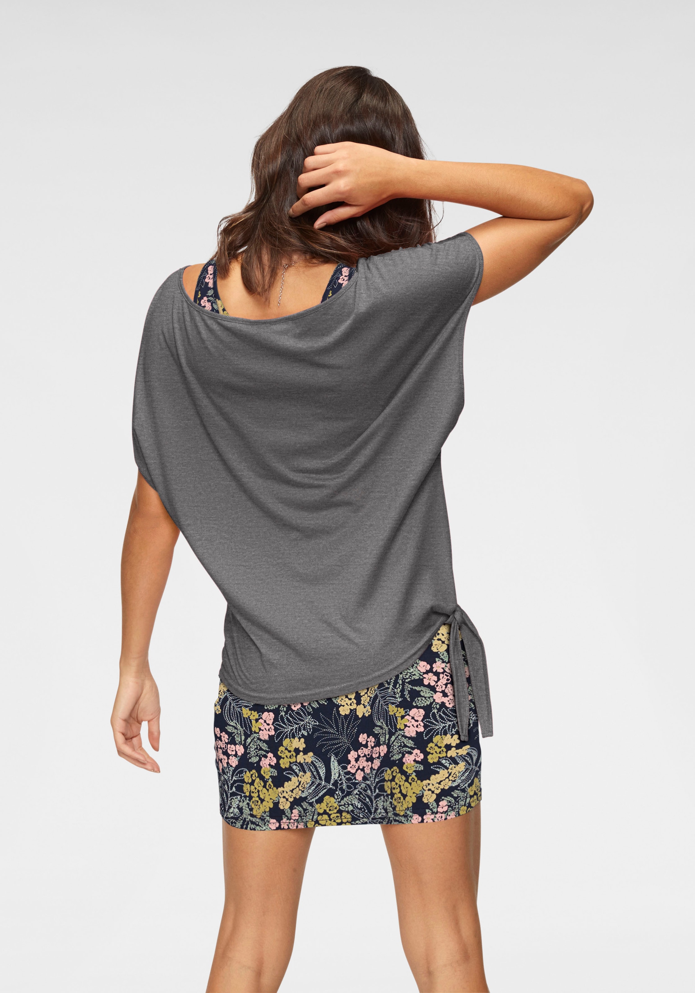 KangaROOS Sommerkleid, (Set, 2 tlg., mit T-Shirt), Set Shirt Kleid mit Blumen