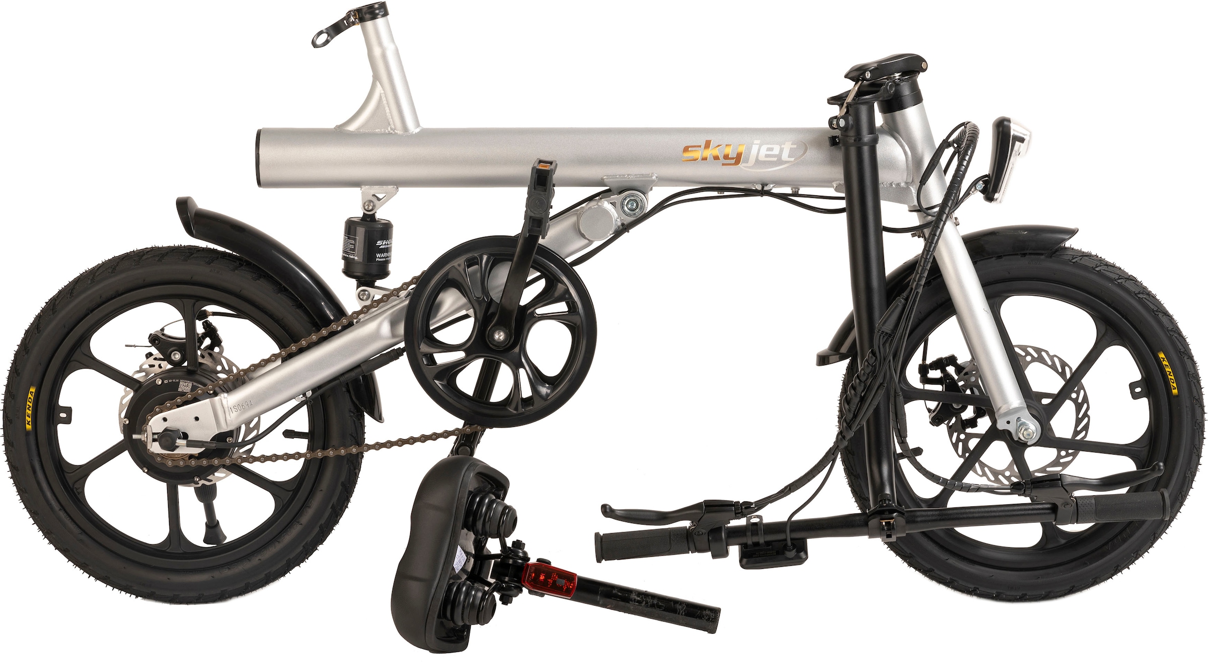 skyjet E-Bike »1S«, 1 Gang, Heckmotor 250 W, Pedelec, Elektrofahrrad für Damen u. Herren, Klapprad