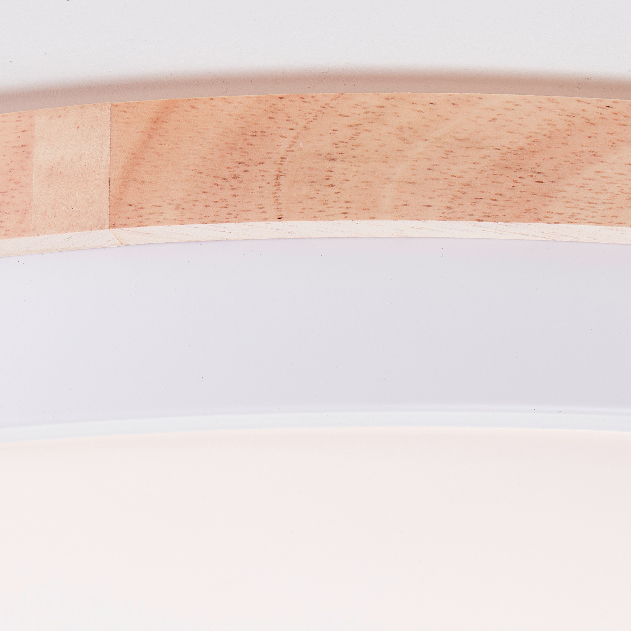 Brilliant LED Deckenleuchte »Baarlo« 1 Stk. warmweiß - kaltweiß Ø 50 cm, 4500 lm, 3000-6500 K, dimmbar, Fernbedienung, Holz/Metall