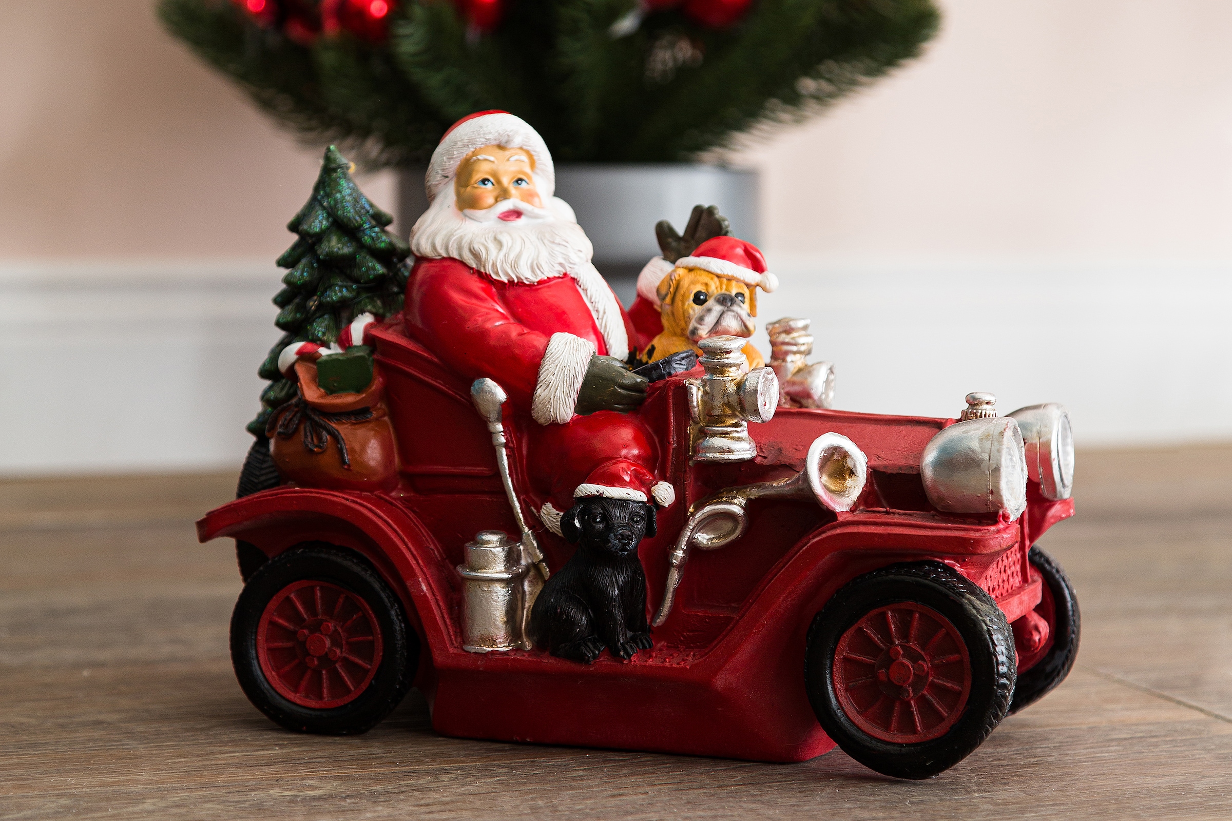 Myflair Möbel & Accessoires Weihnachtsfigur »Weihnachtsdeko rot«, im Auto,  Höhe ca. 18 cm auf Rechnung bestellen