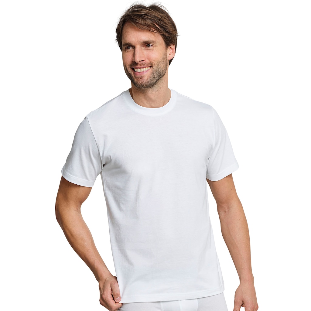 Schiesser T-Shirt »"Essentials"«, (2er-Pack), mit Rundhalsausschnitt