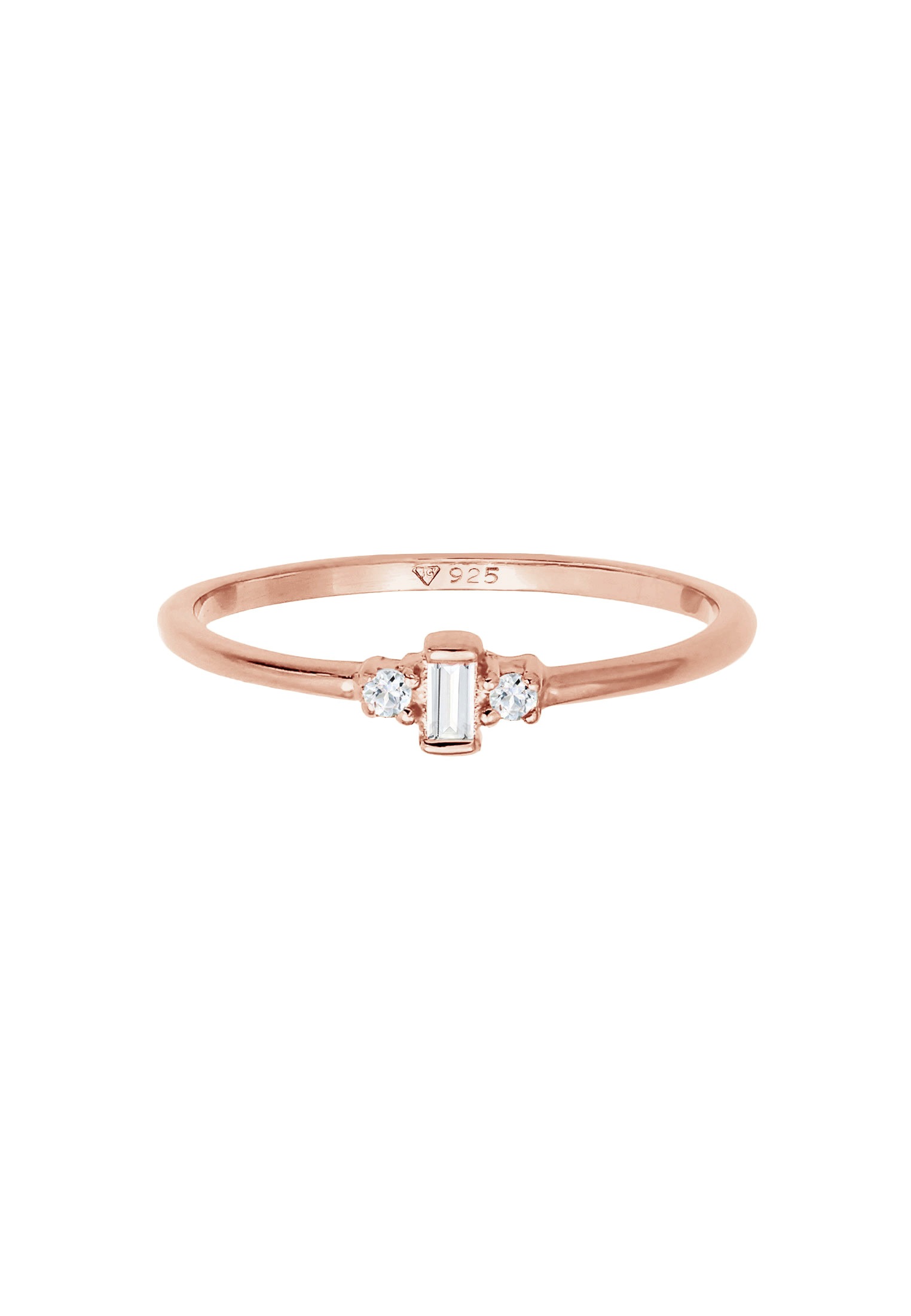 Elli Premium Trauring »Ring Topas Edelstein Rechteck Verlobung 925 Silber«