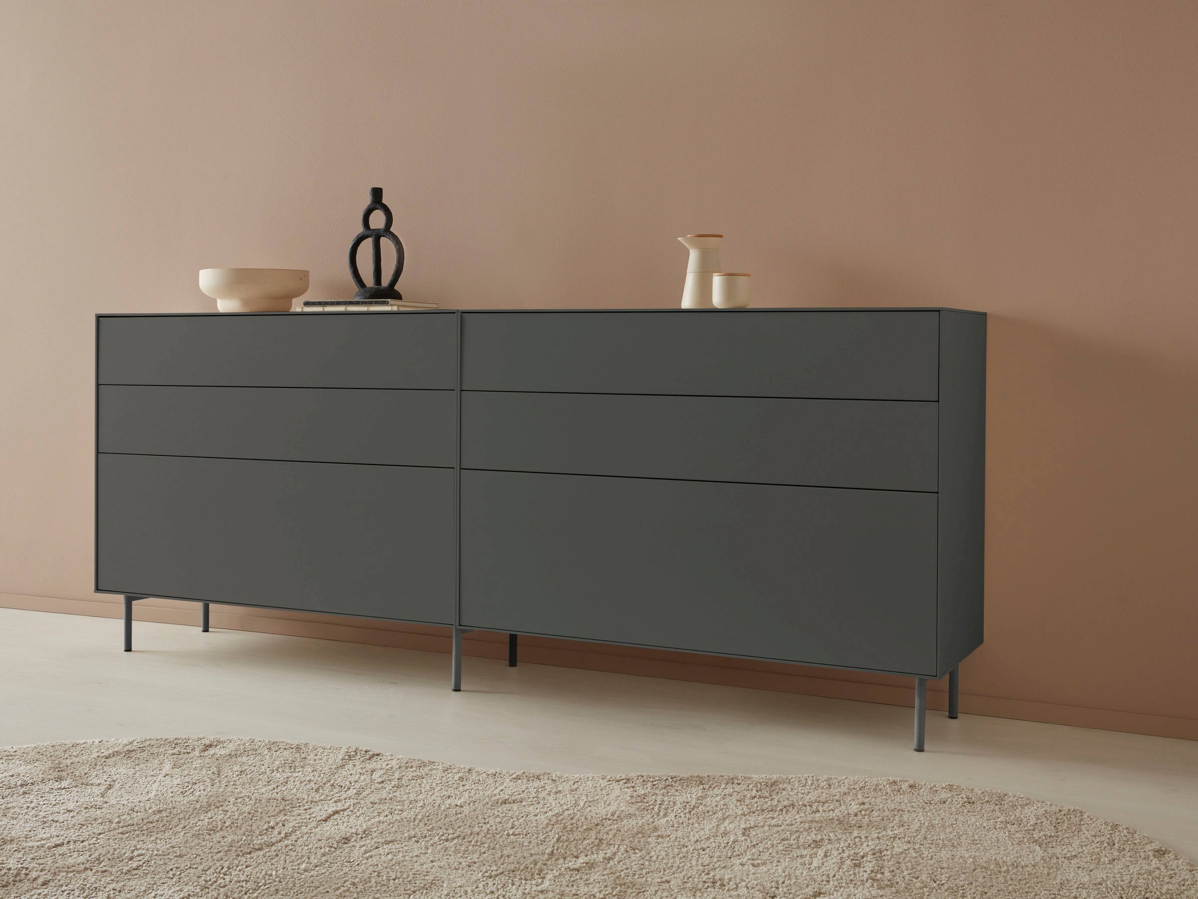 LeGer Home by Lena Gercke Sideboard »Essentials«, Breite: 112cm, MDF lackiert, Push-to-open-Funktion