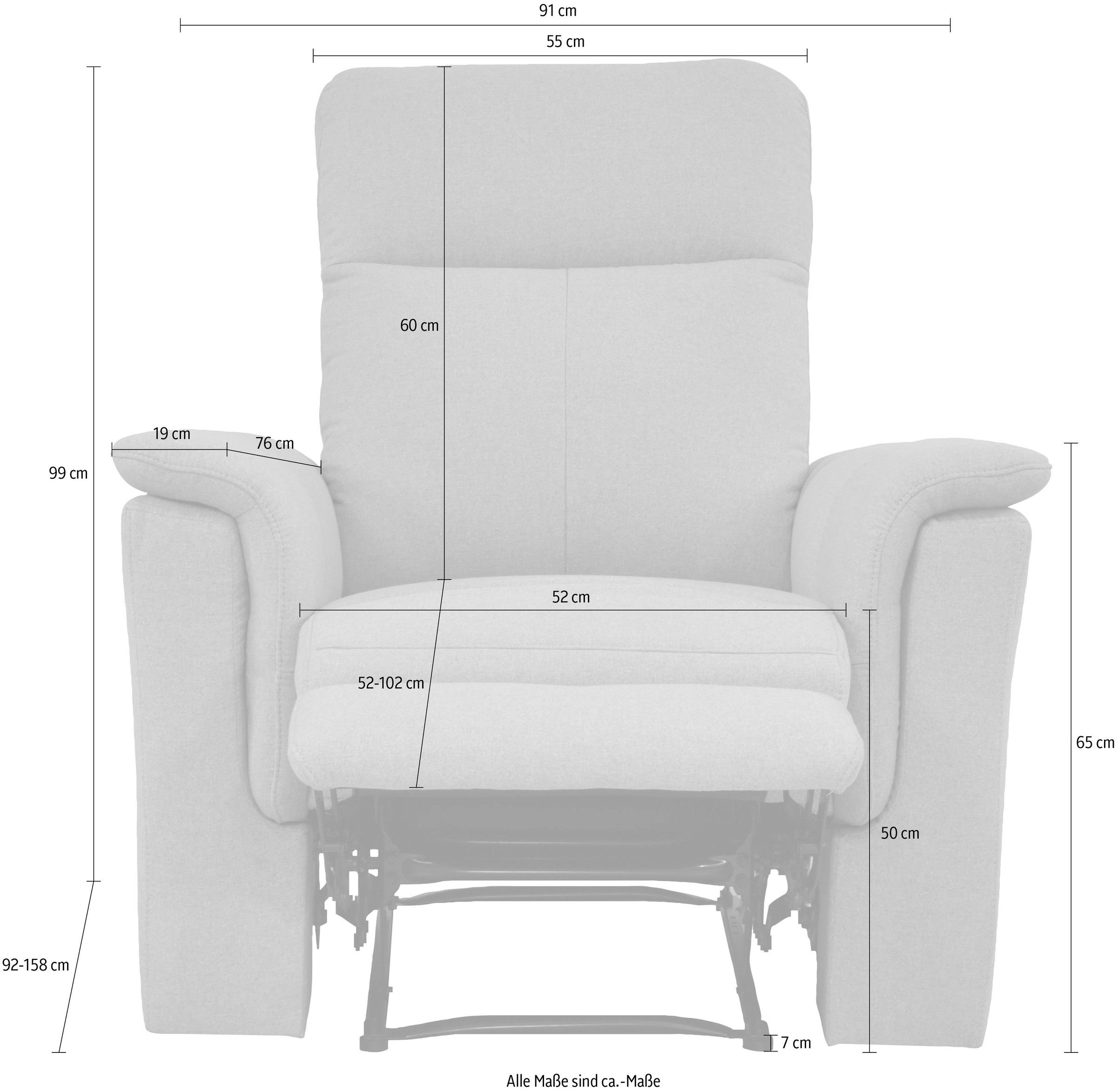 Home affaire Relaxsessel »Southbrook«, mit manueller und elektrischer Relaxfunktion