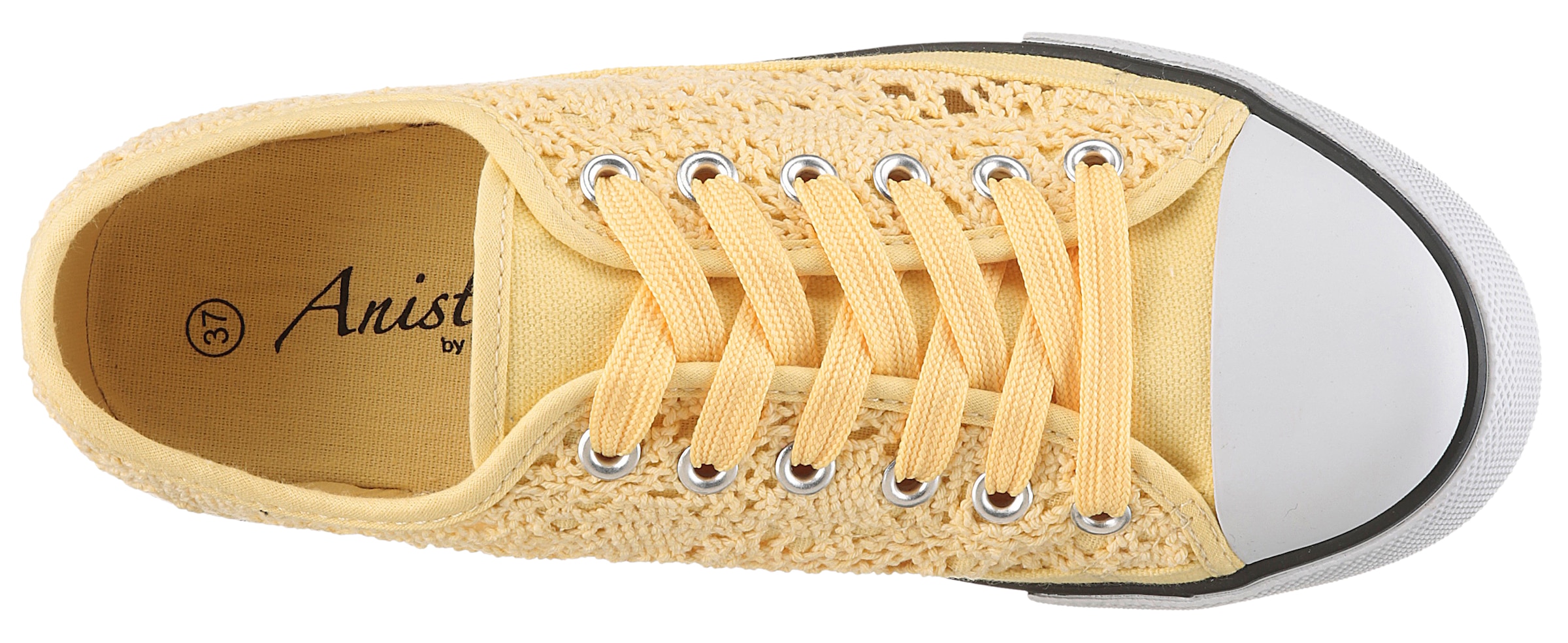 Aniston SHOES Sneaker  Schnürschuh, Freizeitschuh in Häkeloptik - NEUE KOLLEKTION