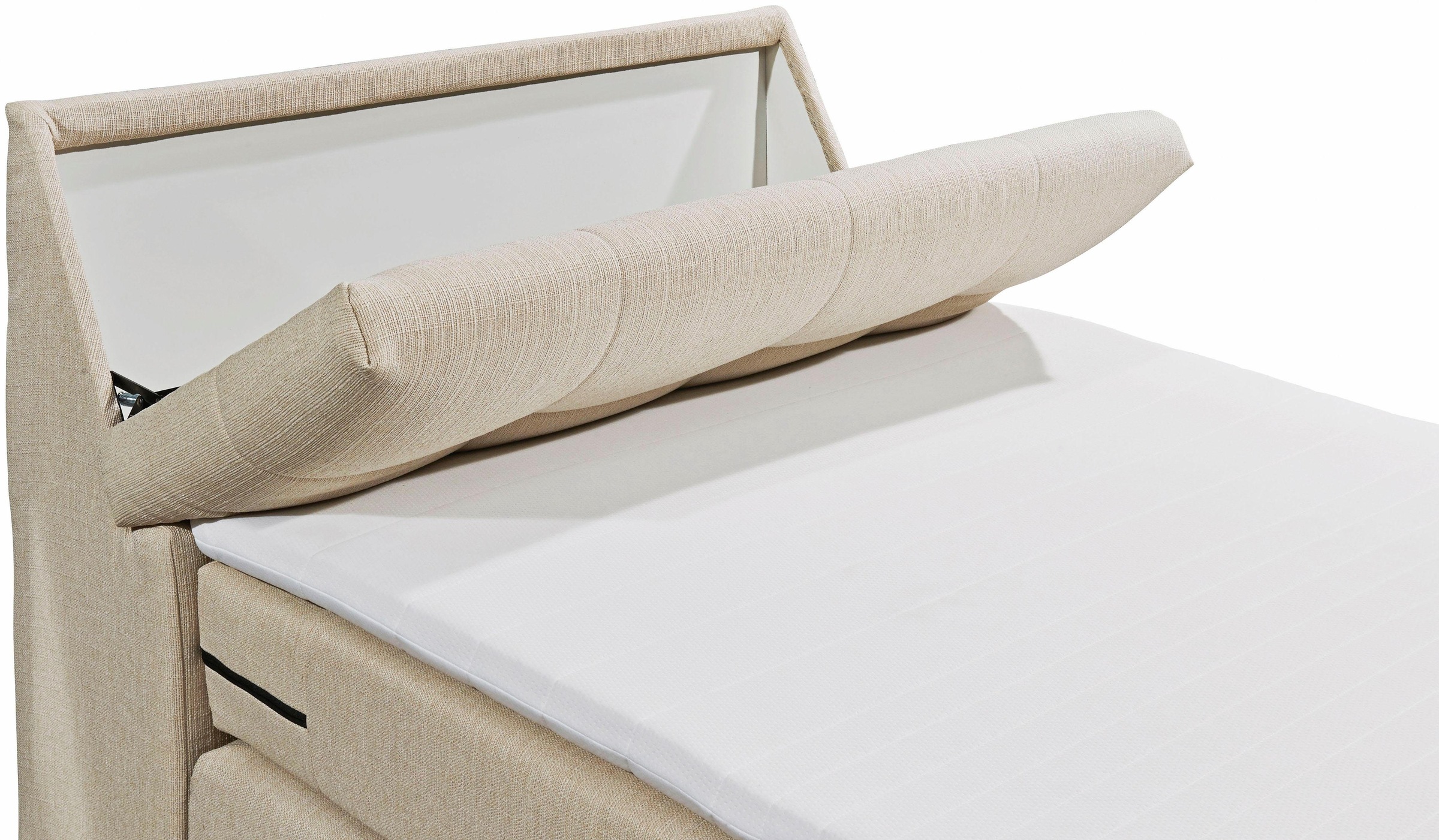 ED EXCITING DESIGN Boxspringbett »Concord«, inkl. Motor, Stauraum im Kopfteil und Topper