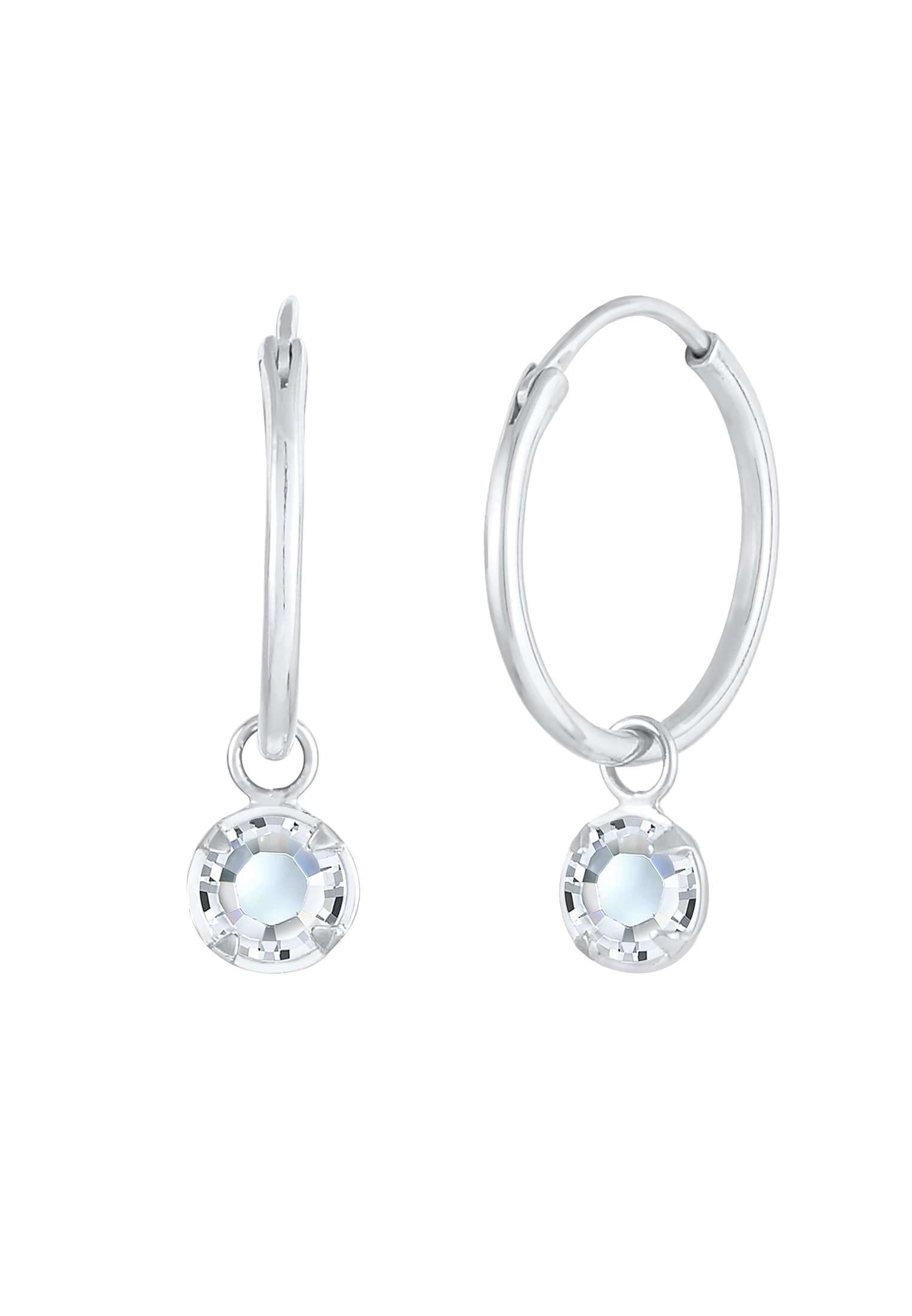Elli Paar Ohrhänger »Ohrringe Creolen Kristalle Einhänger 925 Silber«