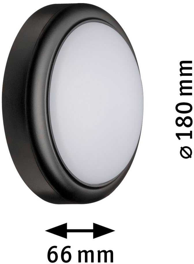 Paulmann LED Außen-Wandleuchte »IP44 180mm 3000K 15W 1050 lm 230V Grau Kunststoff«, 1 flammig, Pendellampe, Vintage Pendelleuchte im Retro Look, Ø 18 cm