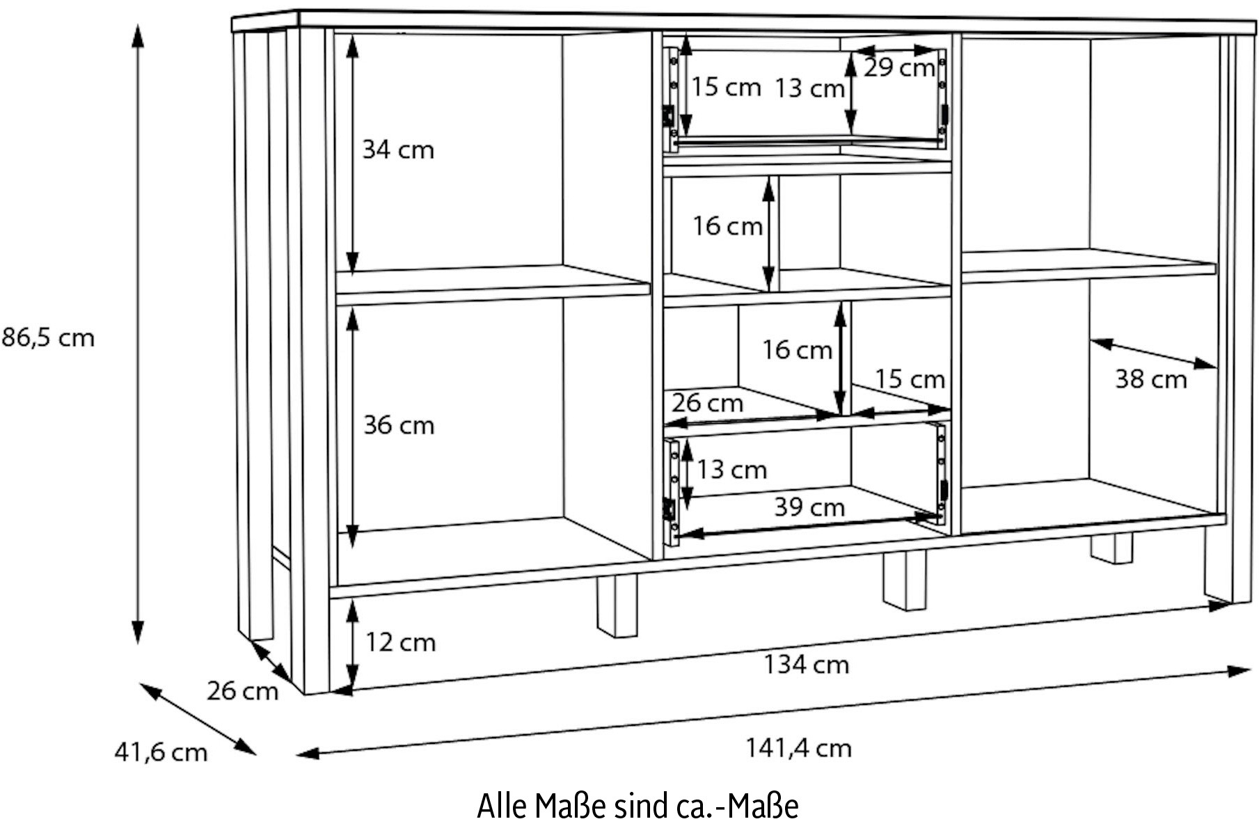 FORTE Sideboard »Saitama«