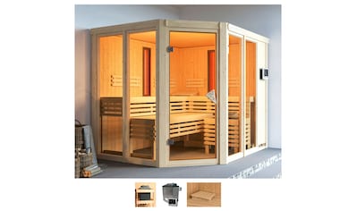 Karibu Sauna »Avril«, (Set), 9-kW-Ofen mit externer Steuerung kaufen