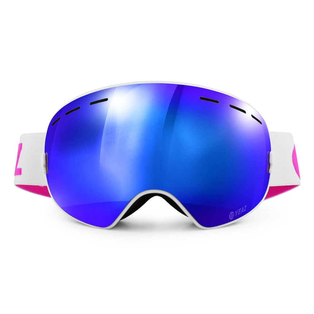 YEAZ Snowboardbrille »Ski- Snowboardbrille mit Rahmen blau/pink verspiegelt XTRM-SUMMIT«