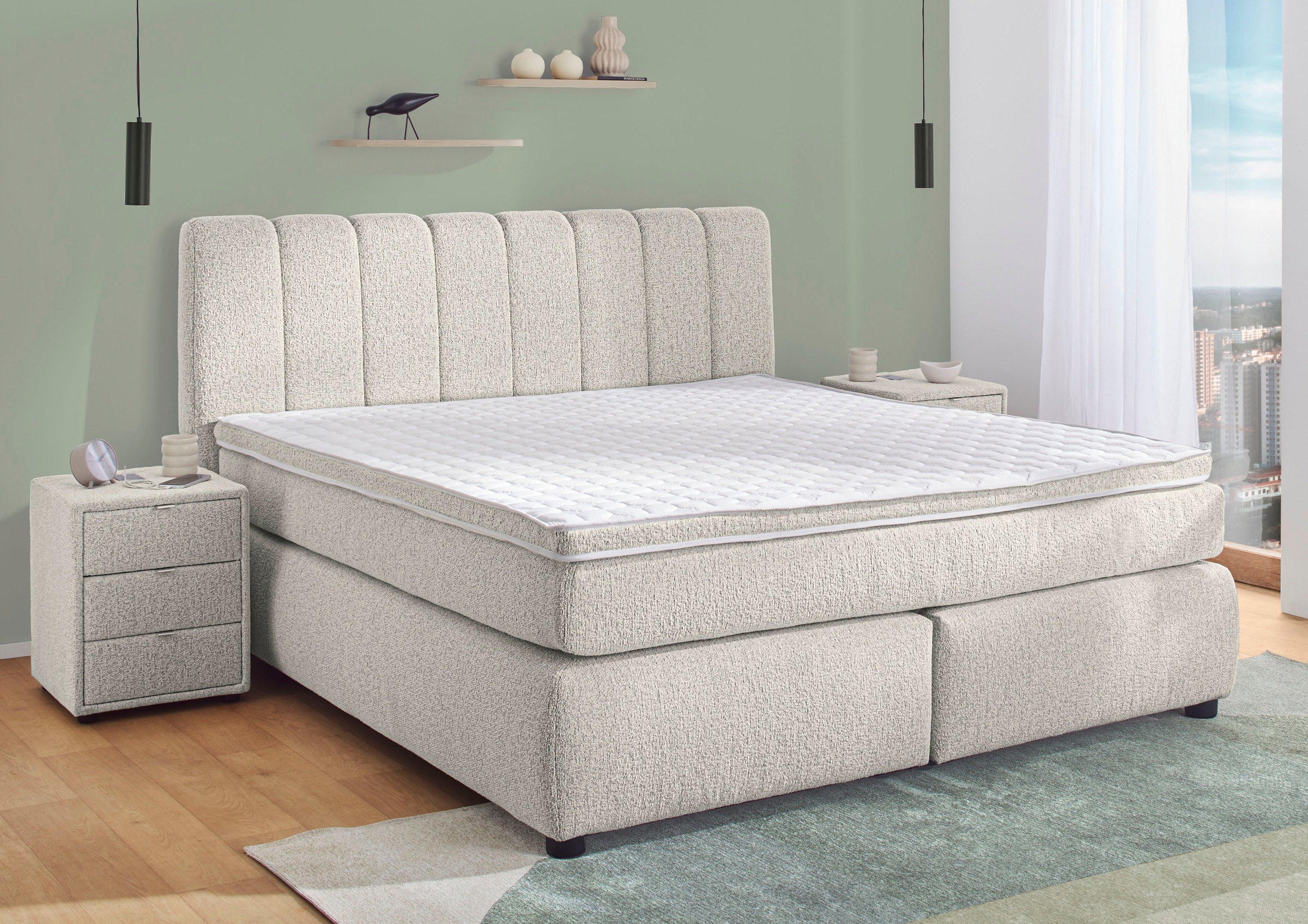 Jockenhöfer Gruppe Boxspringbett »Tilda, wahlweise mit oder ohne Bettkasten« inkl. 7-Zonen-TTFK-Matratze, Kaltschaumtopper, 180x200cm