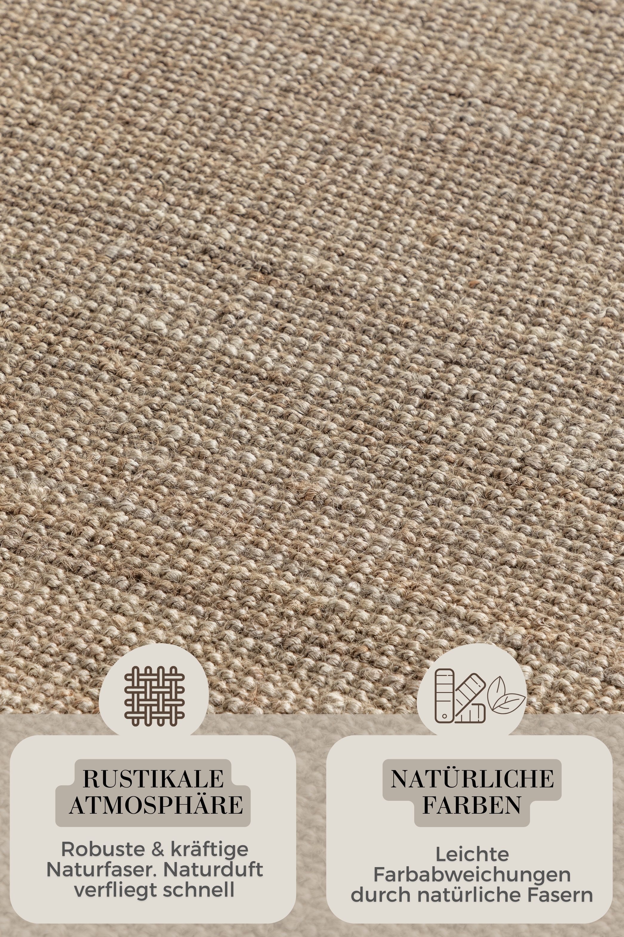 HANSE Home Teppich »Jaipur  Juteteppich,  als Läufer und in Rund« rechteckig 10 mm Höhe 100% Naturfaser, Wohnzimmer, Esszimmer, Schlafzimmer, GRS