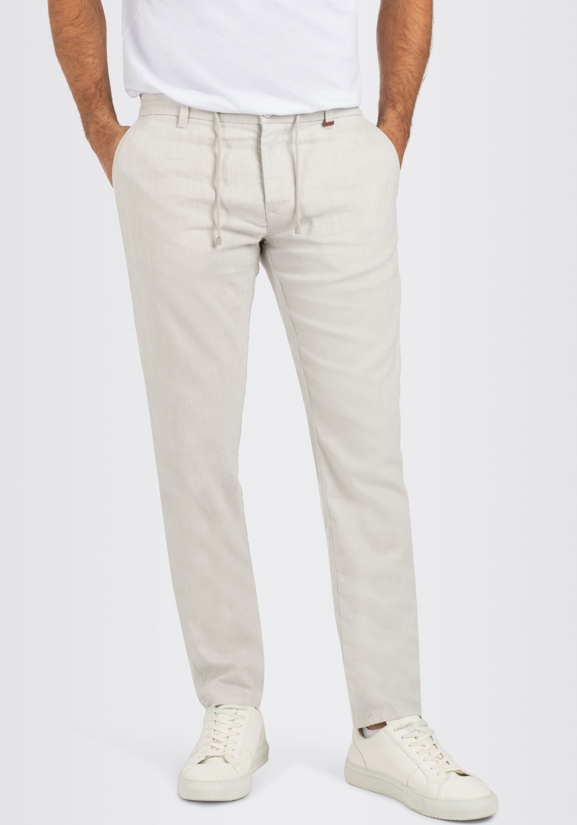 MAC Chinohose »Lennox Sport«  Leinenstruktur