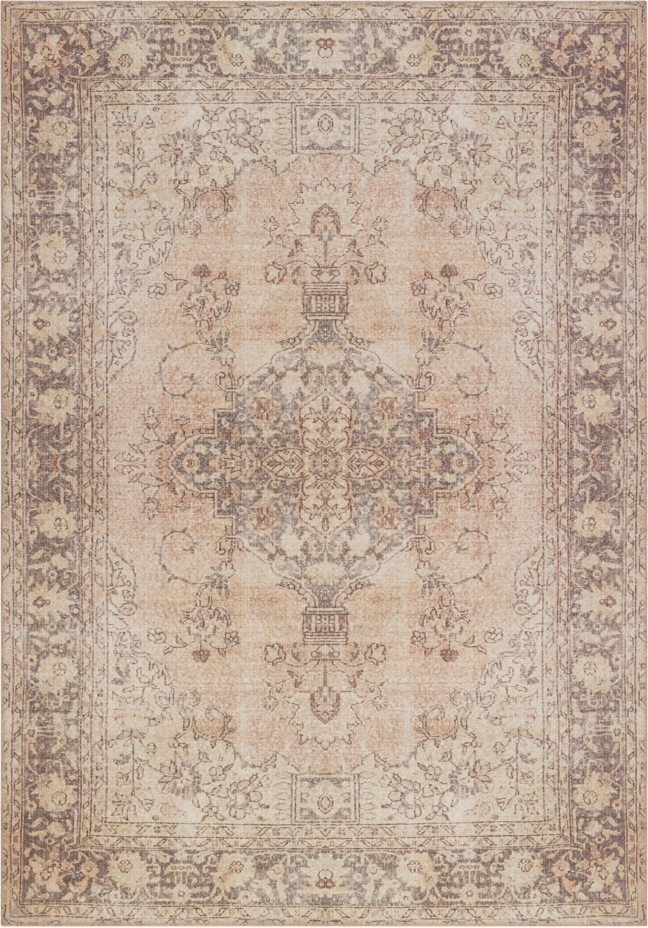 Home affaire Teppich »Divan«, rechteckig, 6 mm Höhe, Orient Optik, Vintage Design, rutschhemmende Rückenbeschichtung