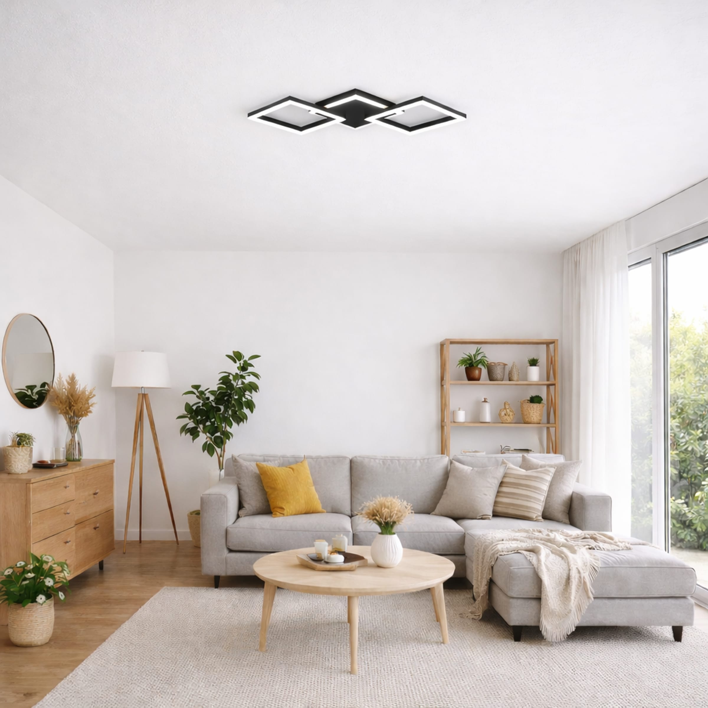 Brilliant LED Deckenleuchte »Tavora« LED-Modul Warmweiß LED-Profilleuchte, 61 x 28 cm, 2500 lm, 3000 K, Metall, schwarz