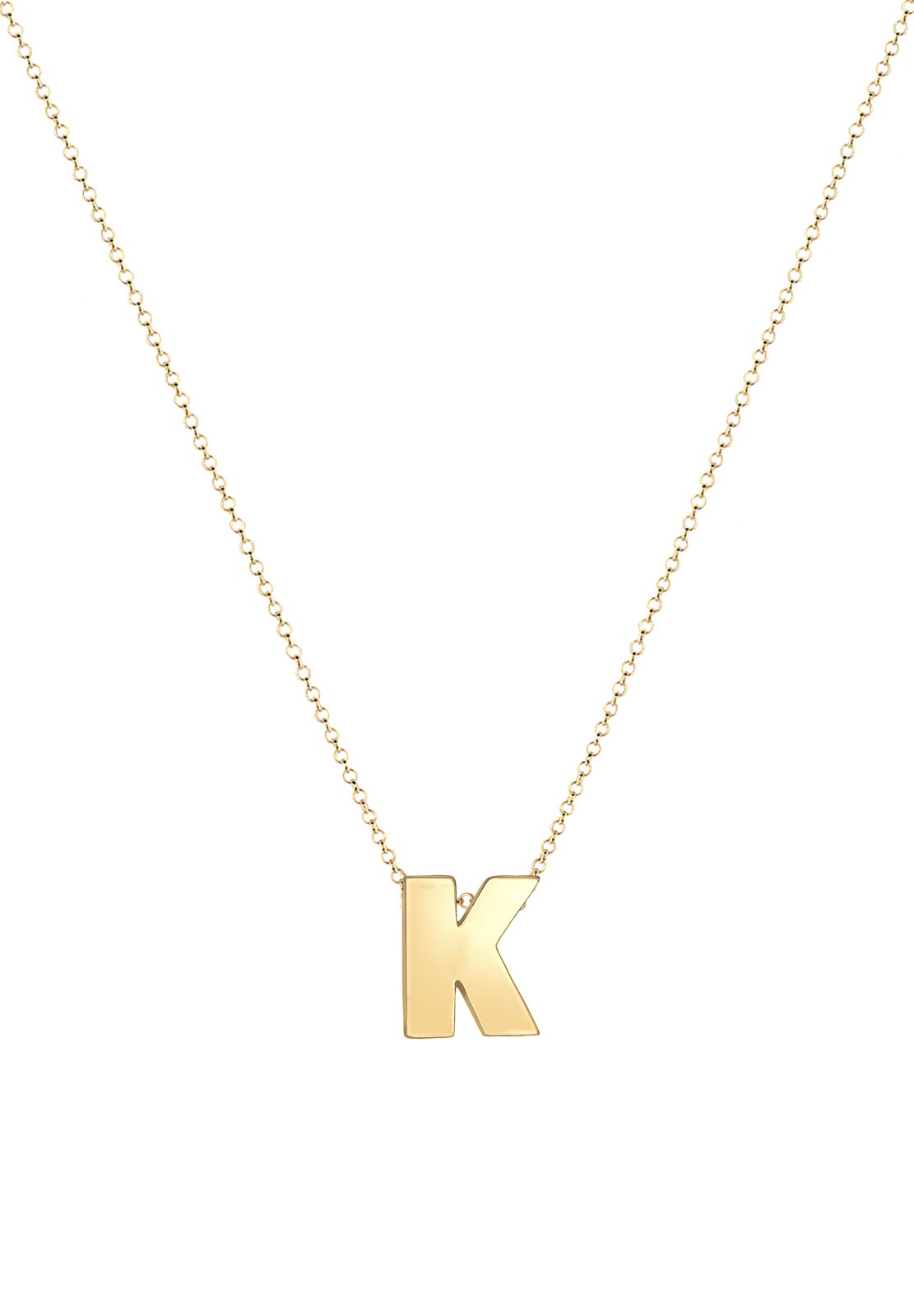 Elli Kette mit Anhänger »Halskette Buchstabe K Initialen 925 Sterling Silber«