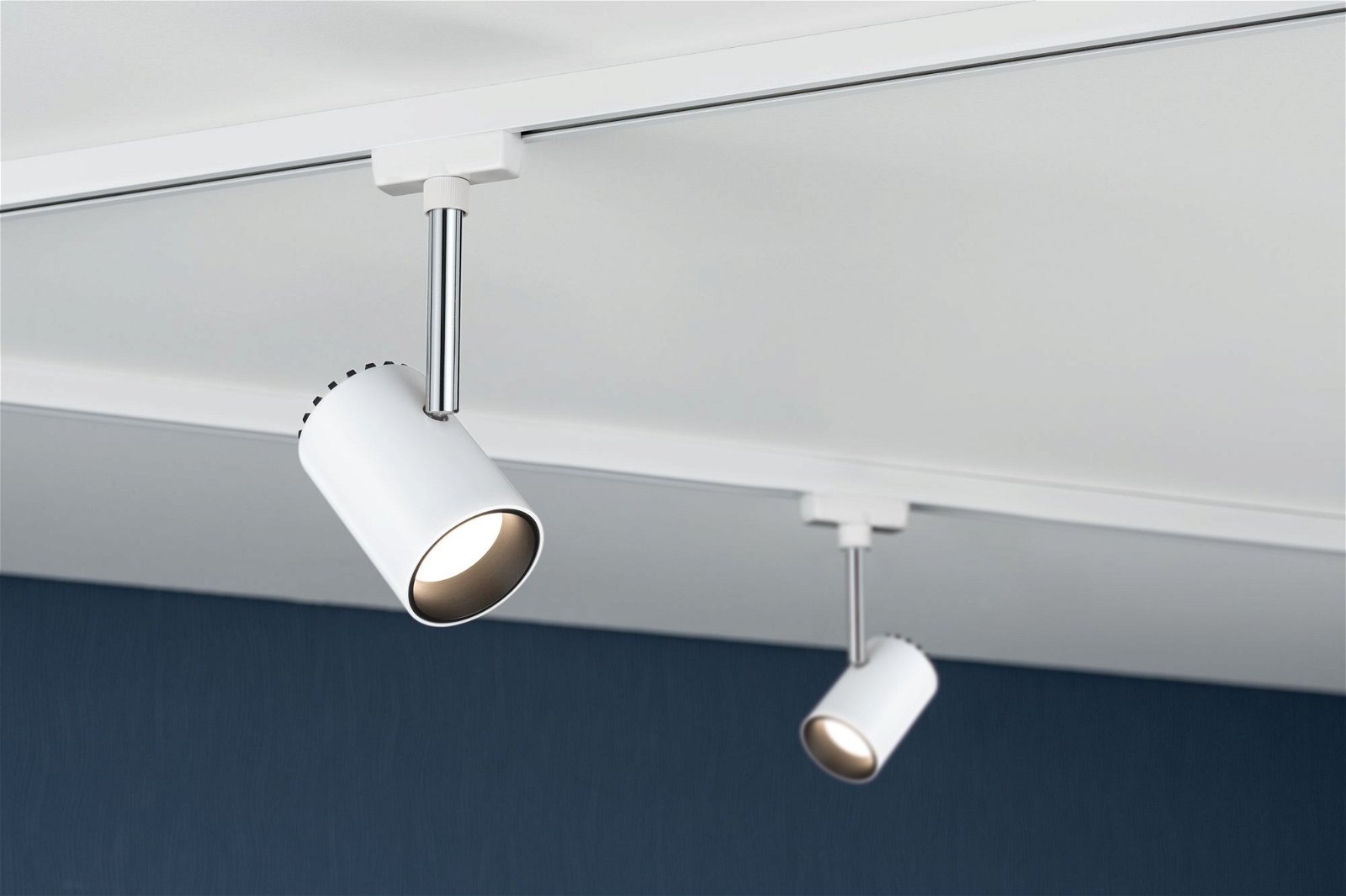 Paulmann Schienensystem-Leuchten »URail Schienenspot Shine Einzelspot 225lm 4,9W 2700K 230V Chrom matt« LED-Modul 1 Stk. Warmweiß