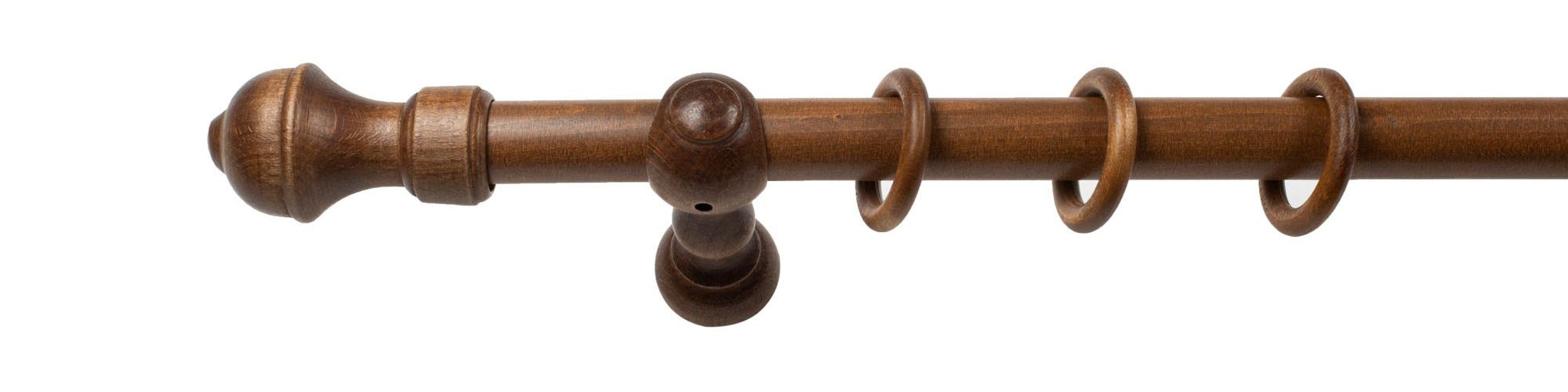 SN DECO GROUP Gardinenstange »Ares« 1 läufig-läufig Fixmaß 28 mm, Holz, verschiedene Längen und Farben, Komplettset