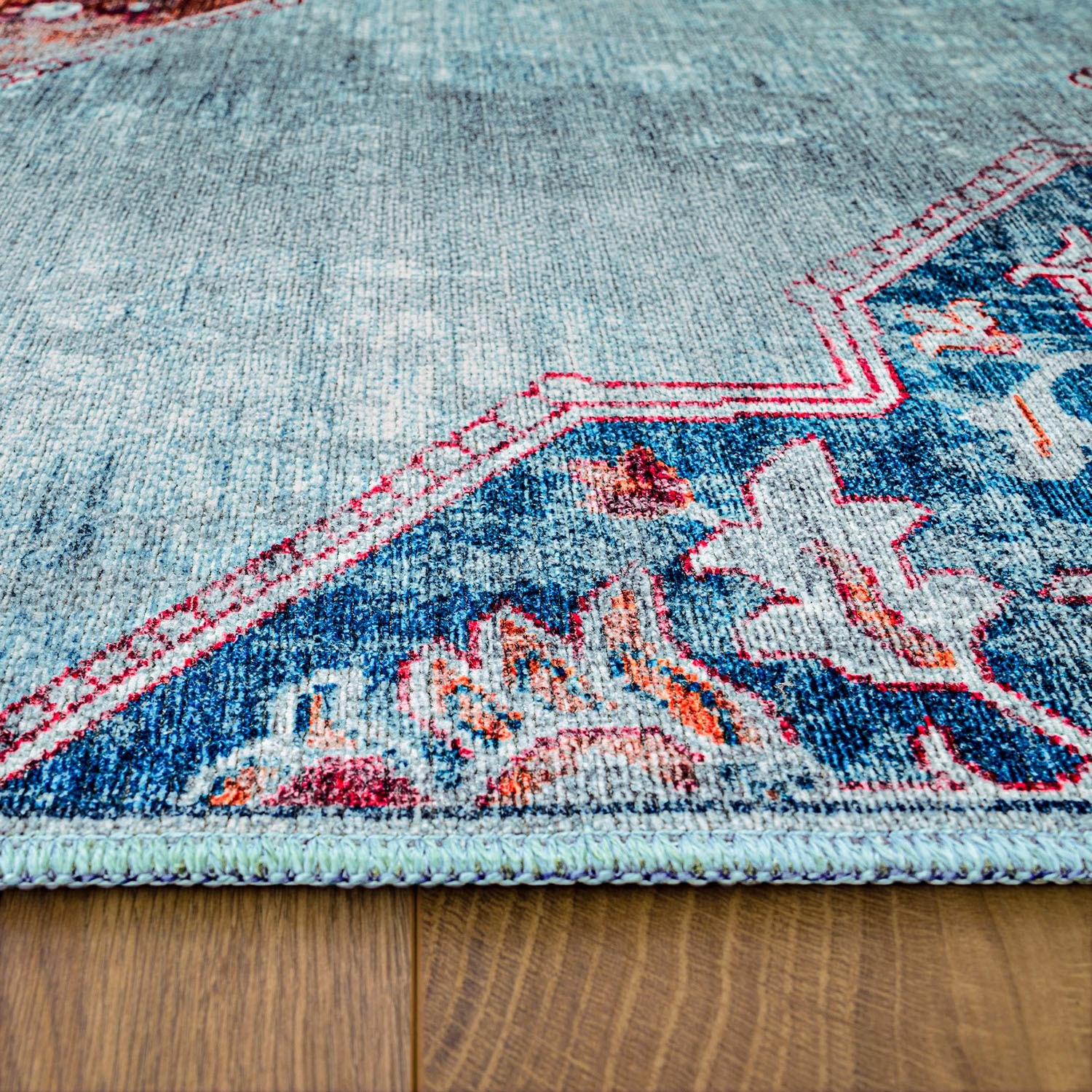 Paco Home Teppich »Lyon 336«, rechteckig, 4 mm Höhe, Kurzflor, Orient-Optik, Vintage Design, waschbar