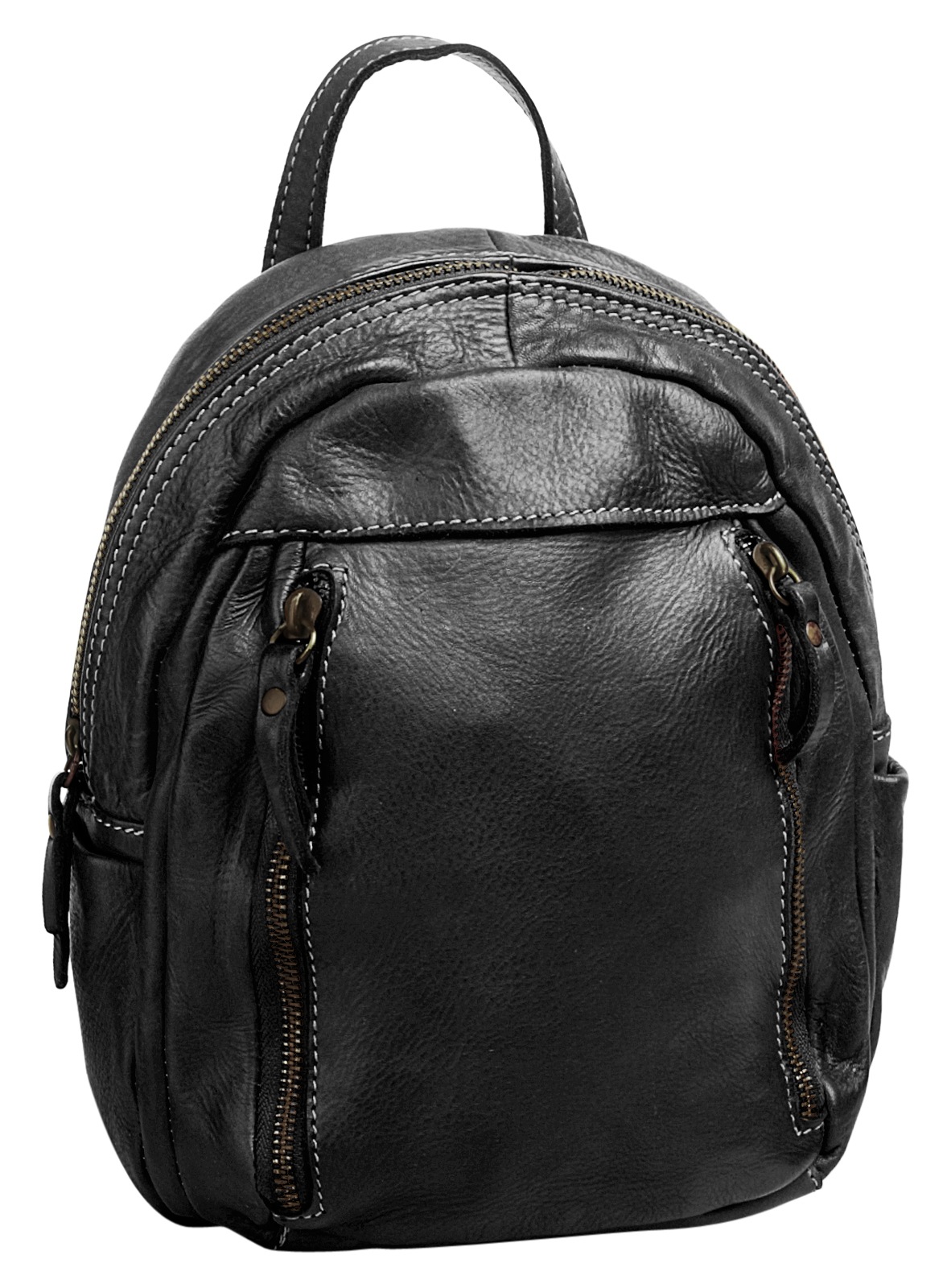 Cluty Cityrucksack, echt Leder, Made in Italy