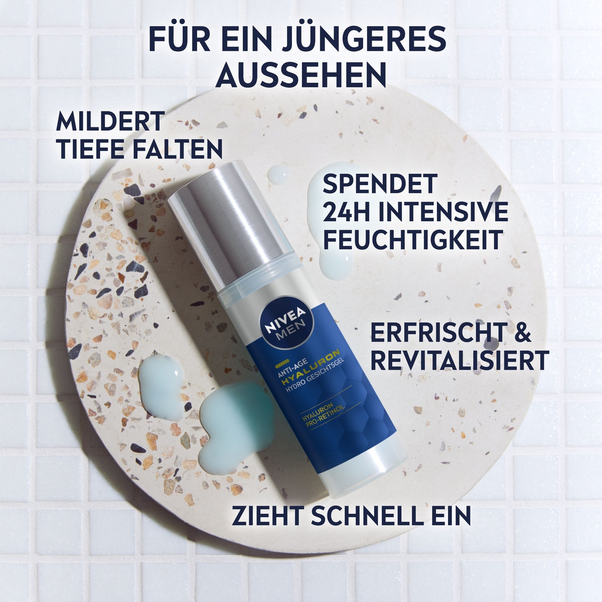 Nivea Men Anti-Aging-Creme »Anti-Age Hyaluron Hydro Gesichtsgel«