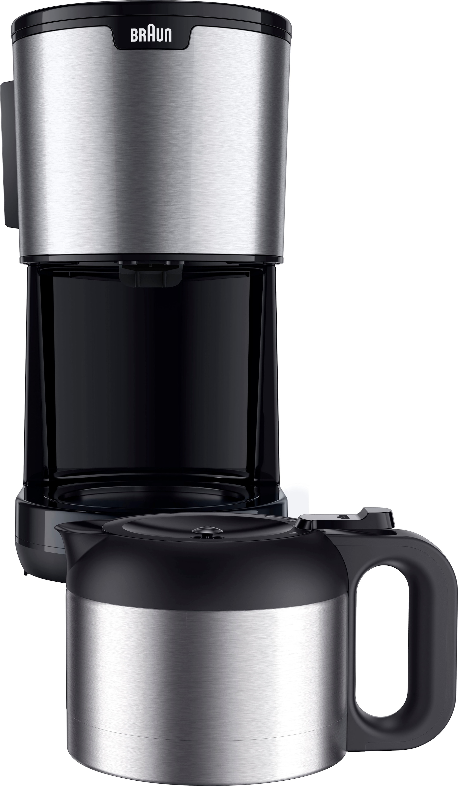 Braun Filterkaffeemaschine »PurShine KF1505 BK«, 3 schwarz Jahren 1,2 Kaffeekanne, Thermokanne Garantie mit l Papierfilter, XXL