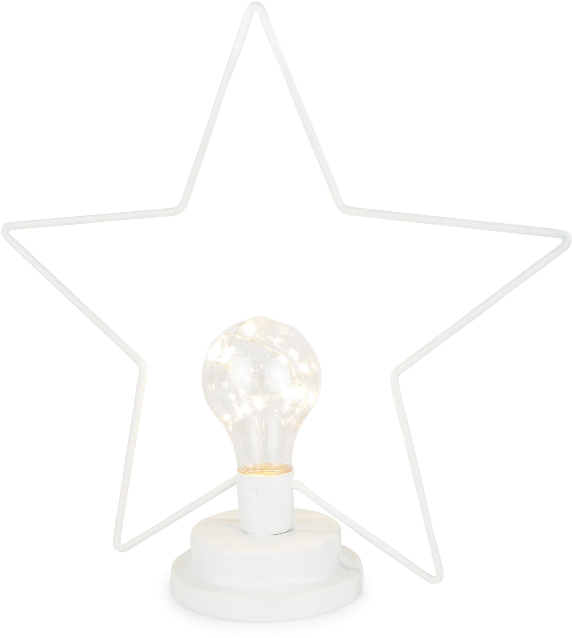 RIFFELMACHER & WEINBERGER LED Stern »Weihnachtsstern«, Weihnachtsdeko,  Drahtstern mit LED-Glühlampe online kaufen | mit 3 Jahren XXL Garantie