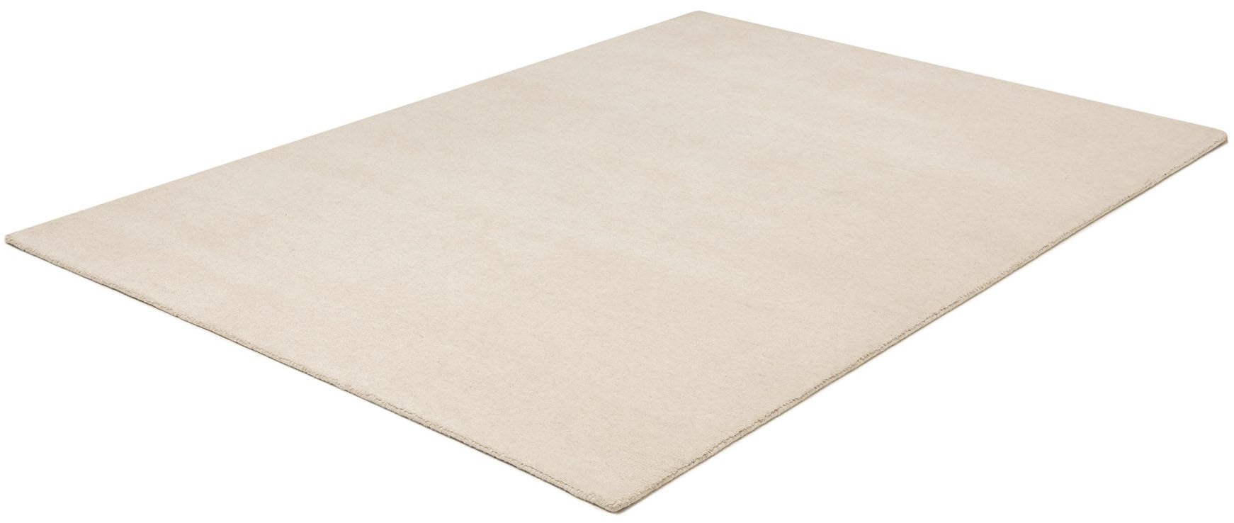THEKO Wollteppich »Gabbeh Uni, Handgefertigt, meliert, auch als Läufer erhältlich, Wolle« rechteckig 14 mm Höhe Schlafzimmer, Wohnzimmer, Esszimmer, auch als Läufer oder rund