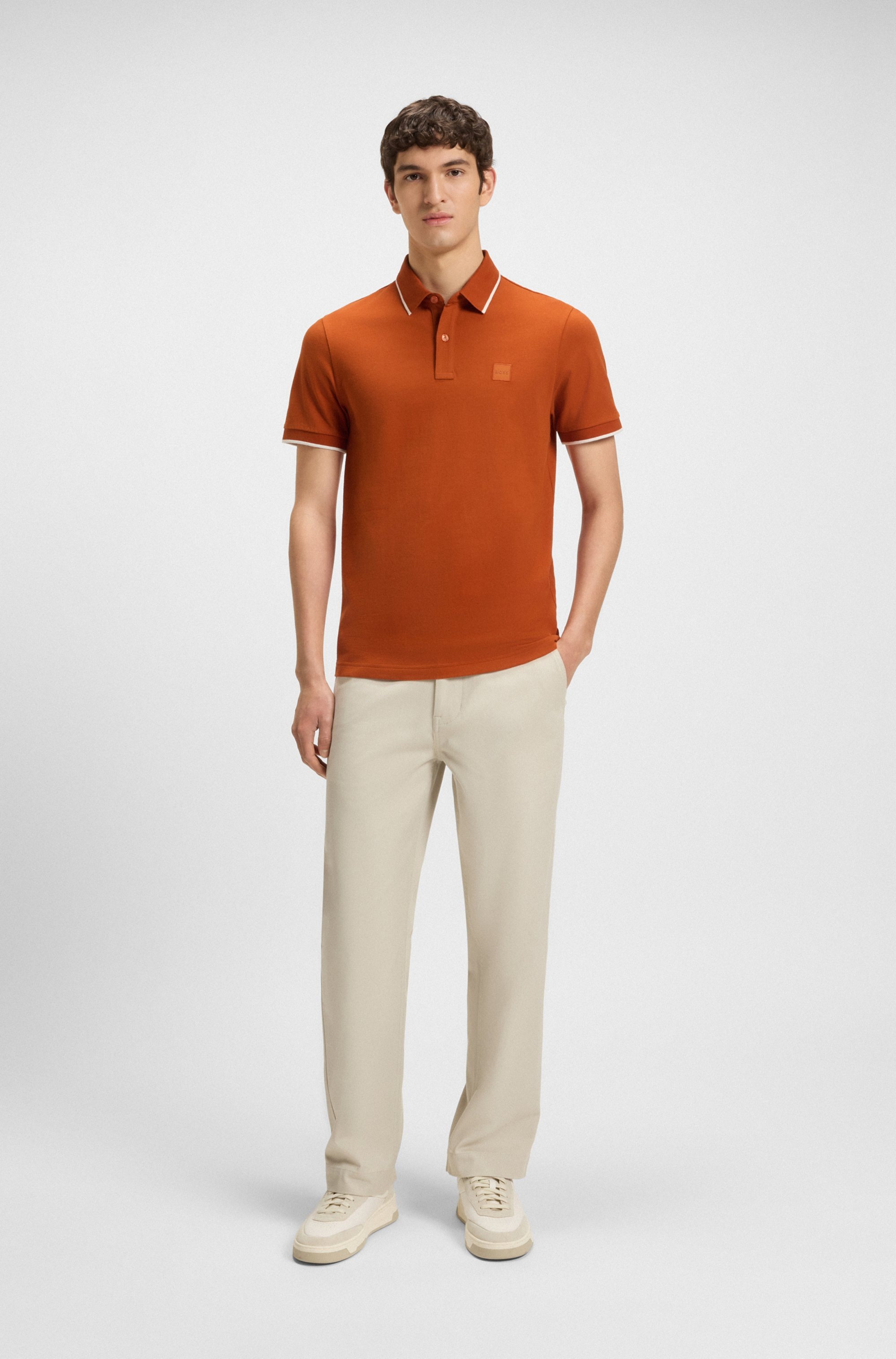 BOSS ORANGE Poloshirt »Passertip«, mit BOSS Logo-Badge