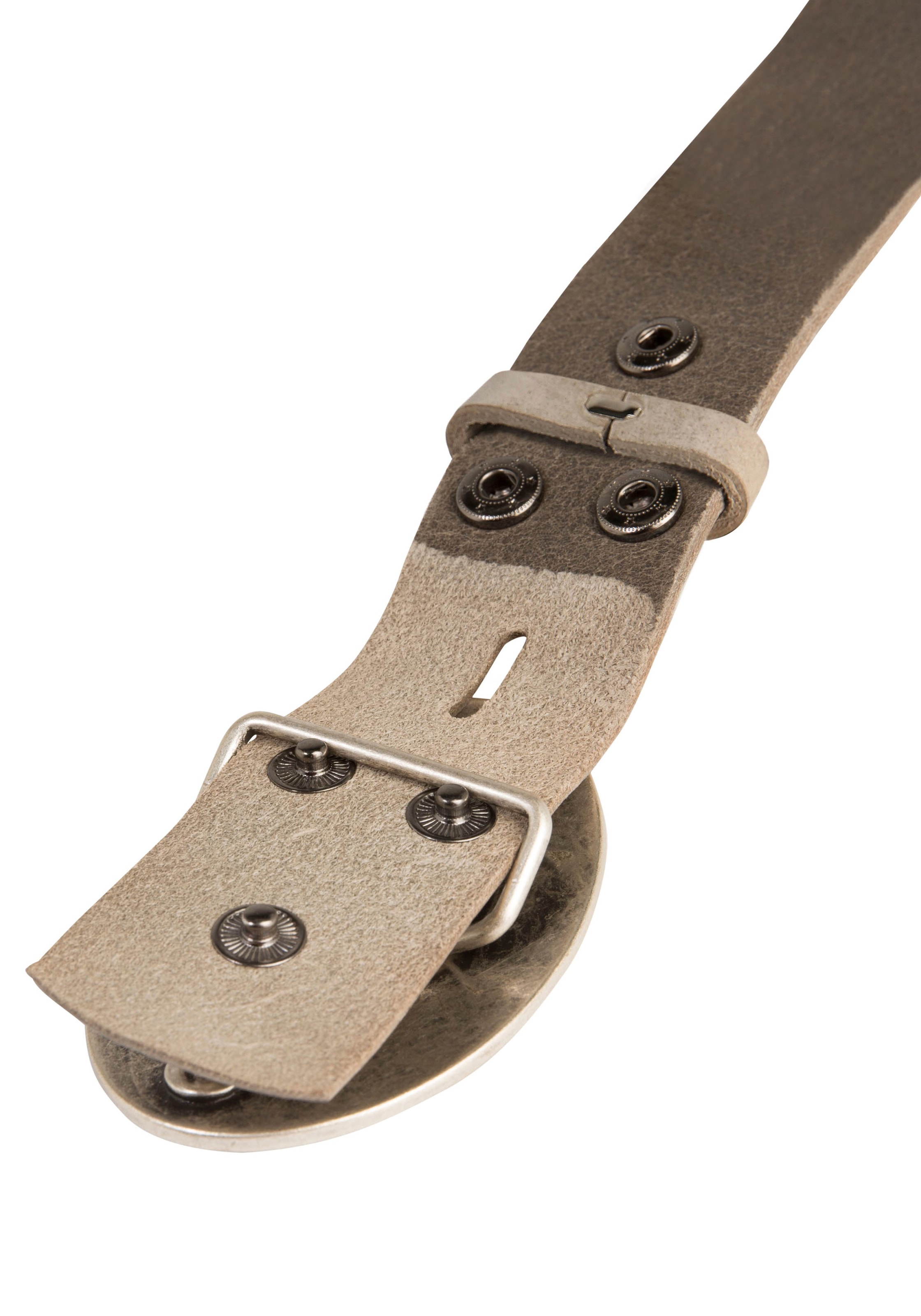 Rettungsring Gürtel Ledergürtel mit austauschbarer Schließe »Flamme Oval Rot«